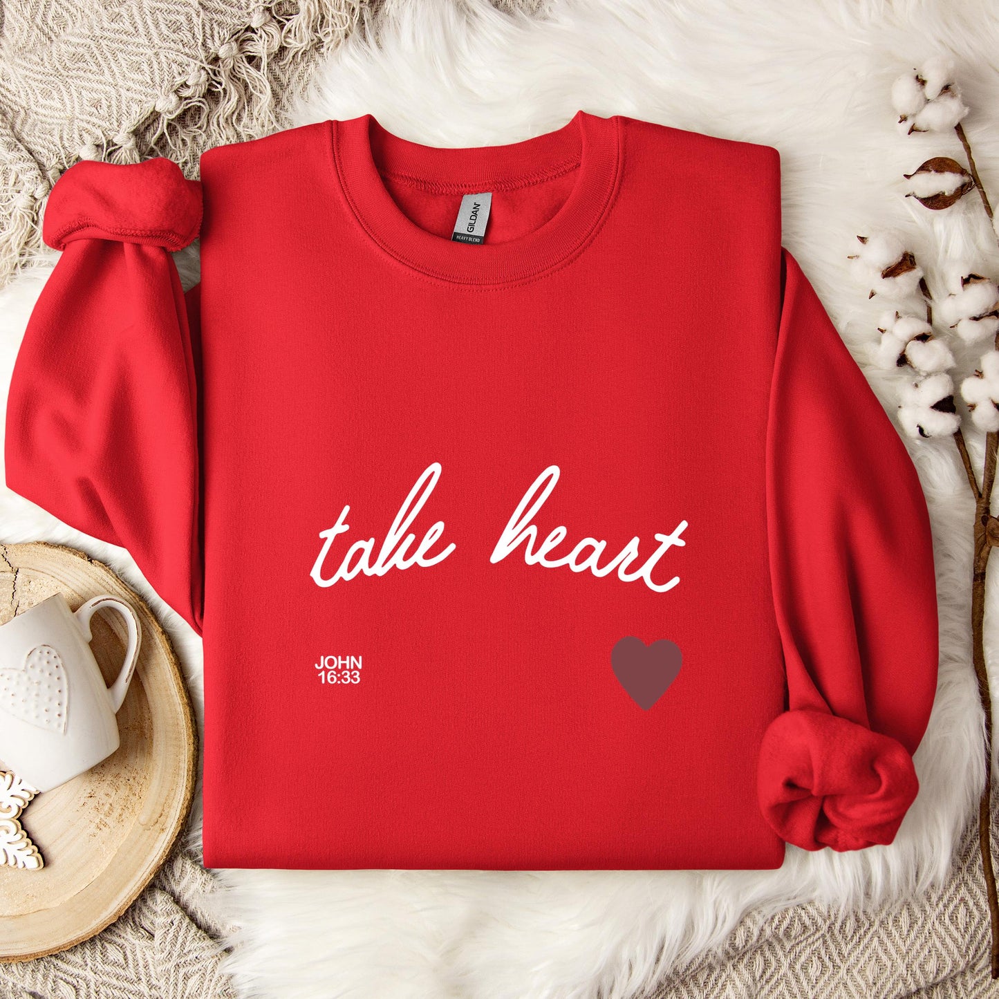 Take Heart John 16.33 Sweatshirt