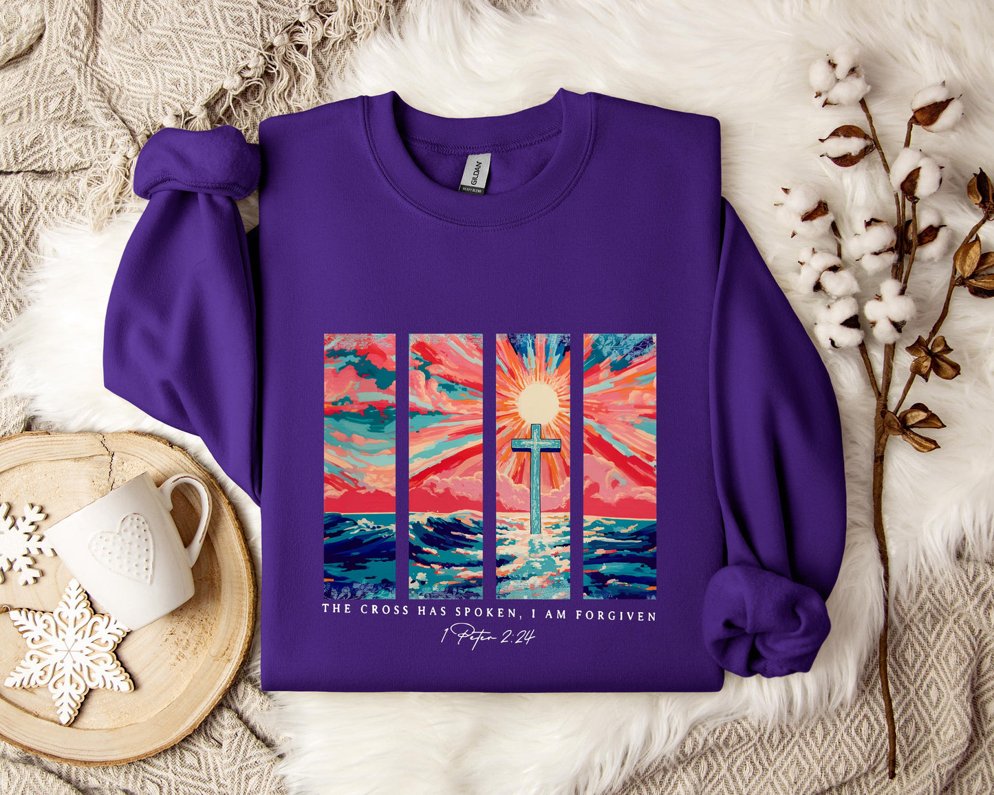 The Cross Has Spoken I Am Forgiven 1 Peter 2.24 Sweatshirt