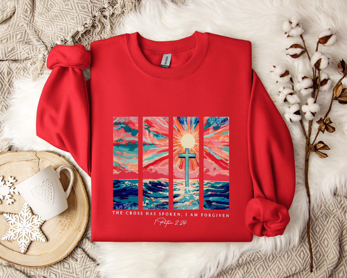 The Cross Has Spoken I Am Forgiven 1 Peter 2.24 Sweatshirt
