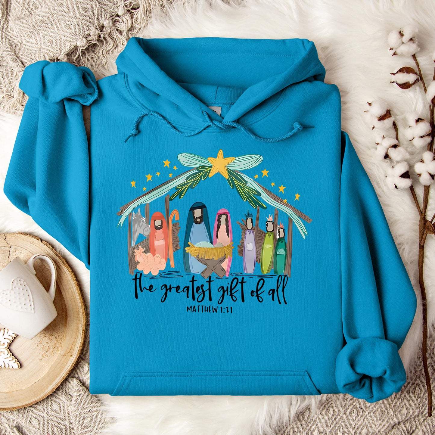 The Greatest Gift Of All Matthew 1.21 01 Hoodie