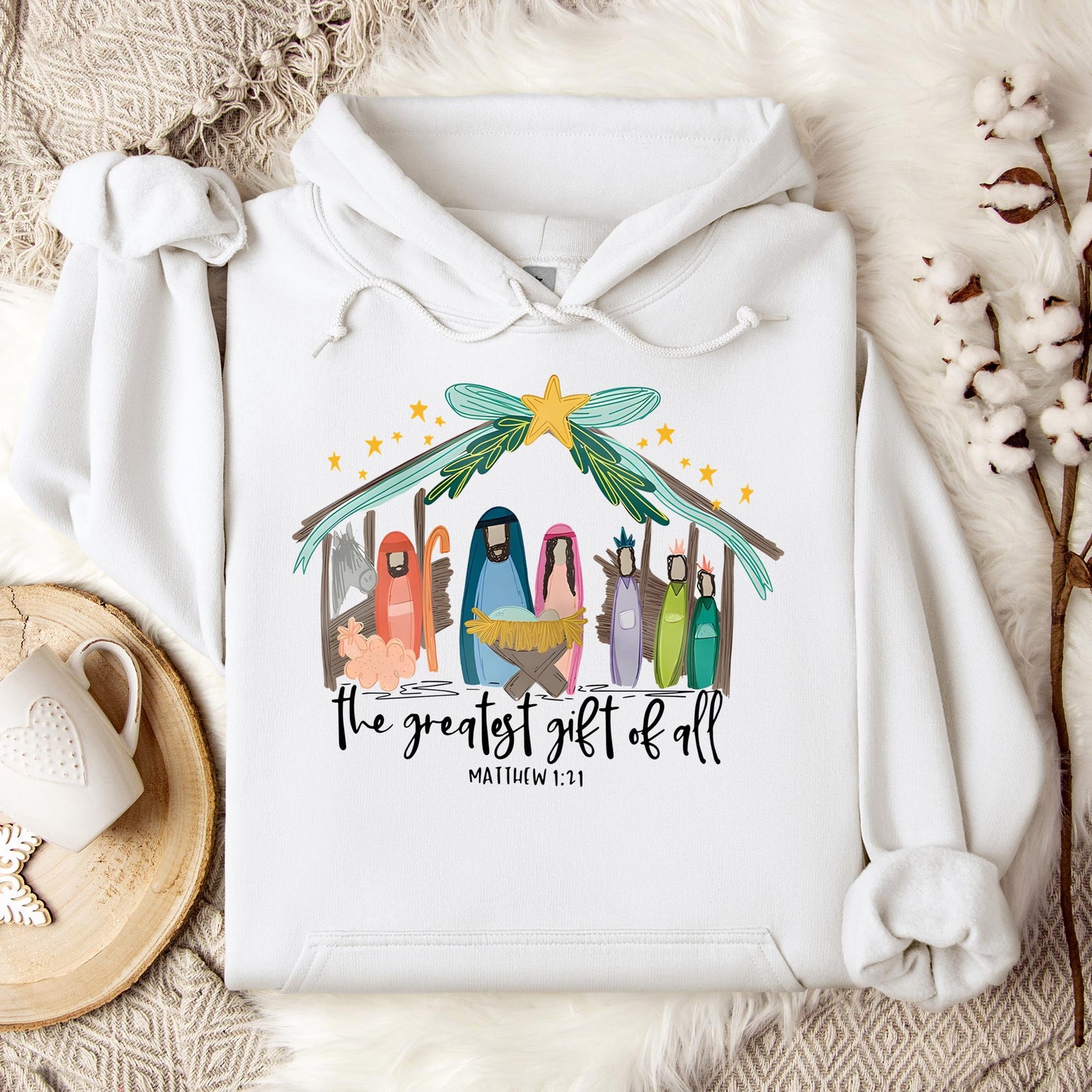 The Greatest Gift Of All Matthew 1.21 01 Hoodie
