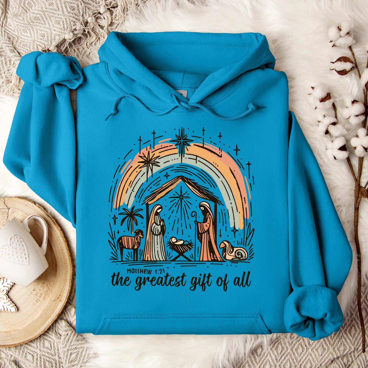 The Greatest Gift Of All Matthew 1.21 02 Hoodie