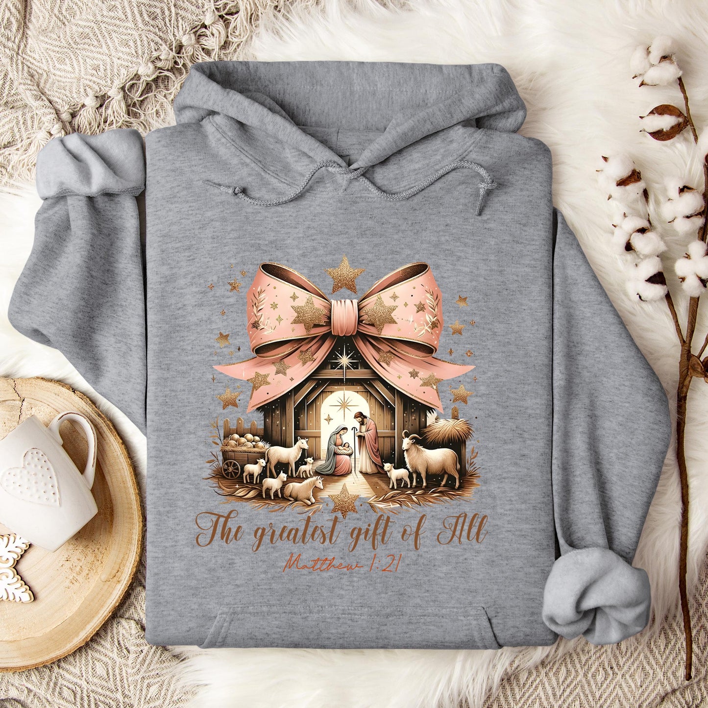 The Greatest Gift Of All Matthew 1.21 03 Hoodie