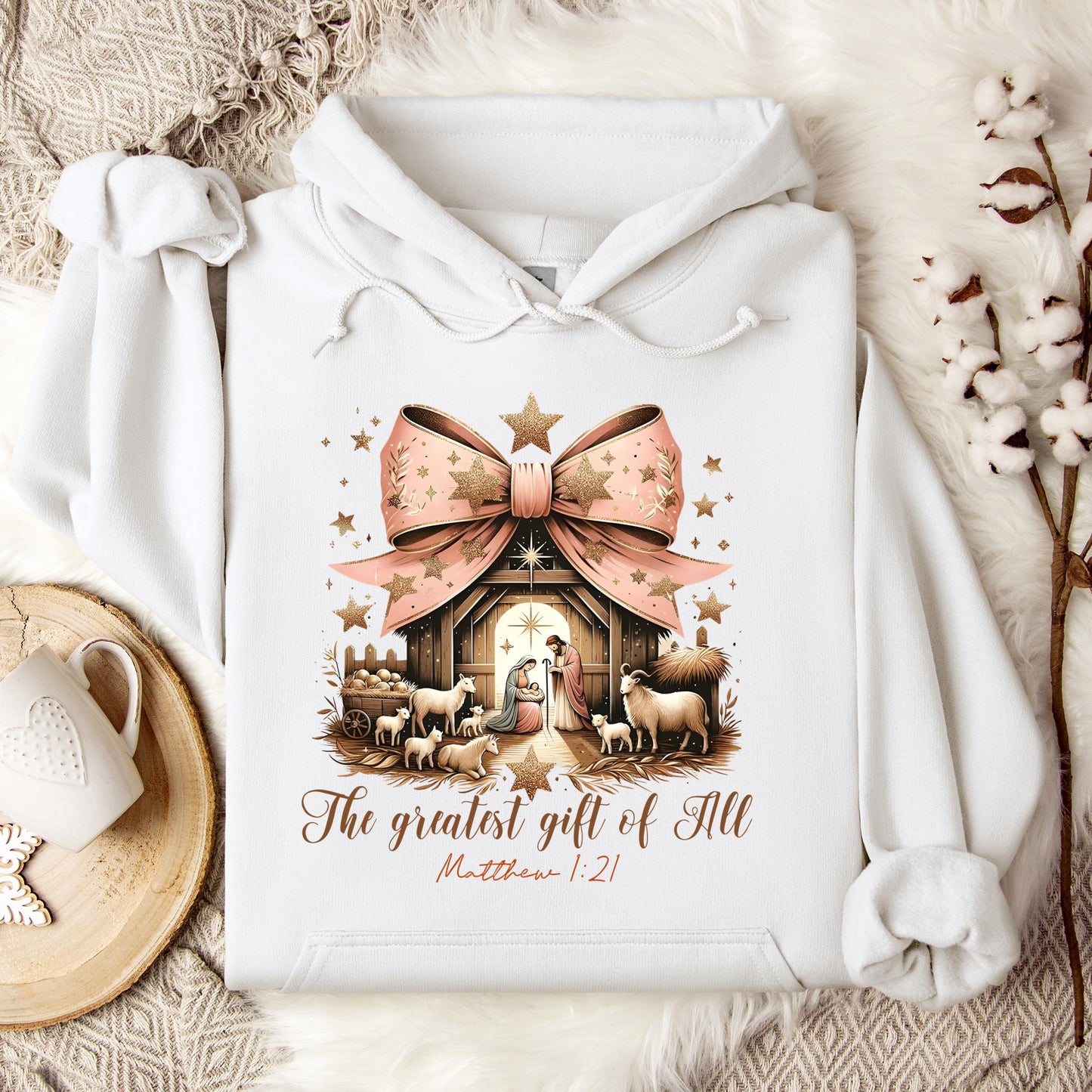 The Greatest Gift Of All Matthew 1.21 03 Hoodie