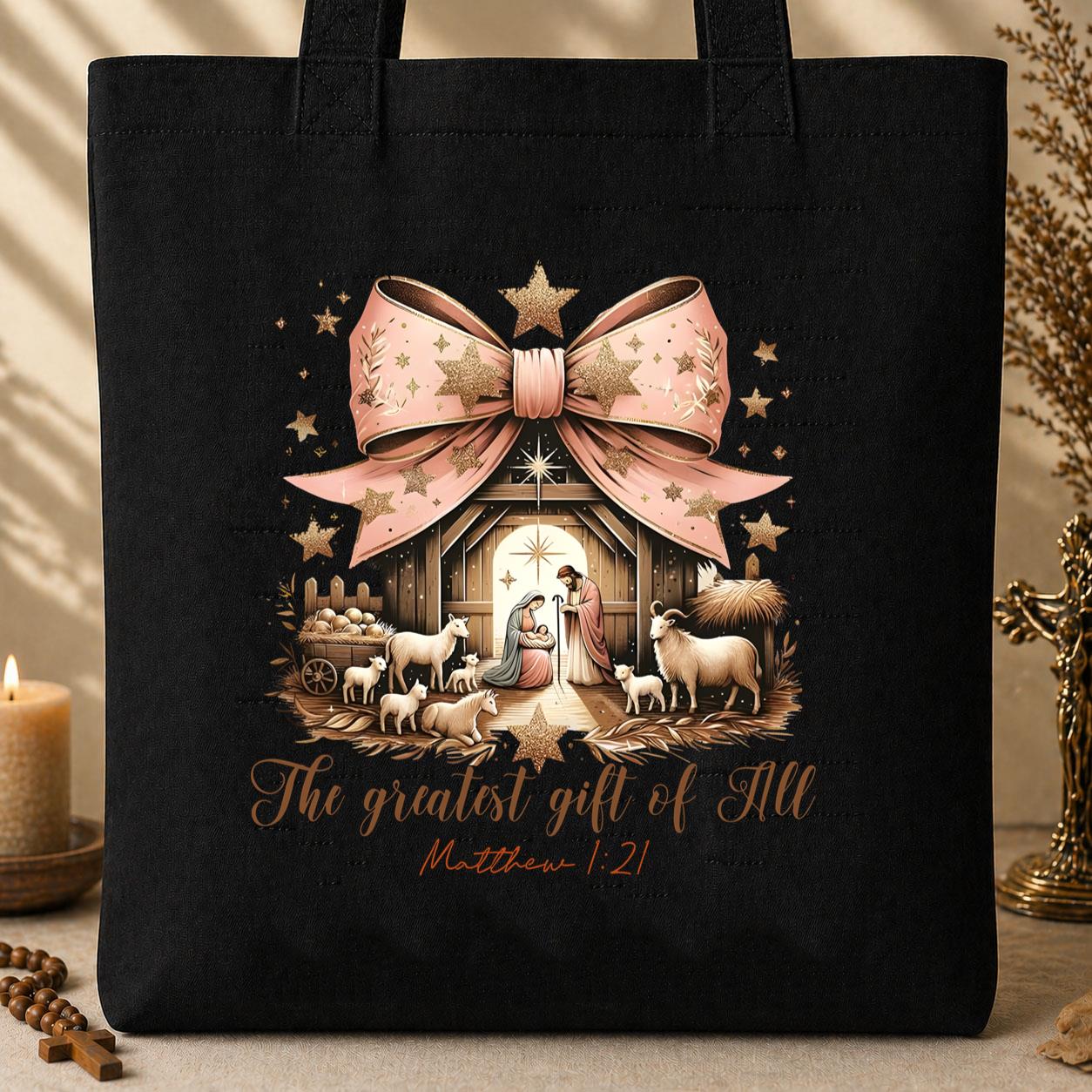 The Greatest Gift Of All Matthew 1.21 03 Tote Bag