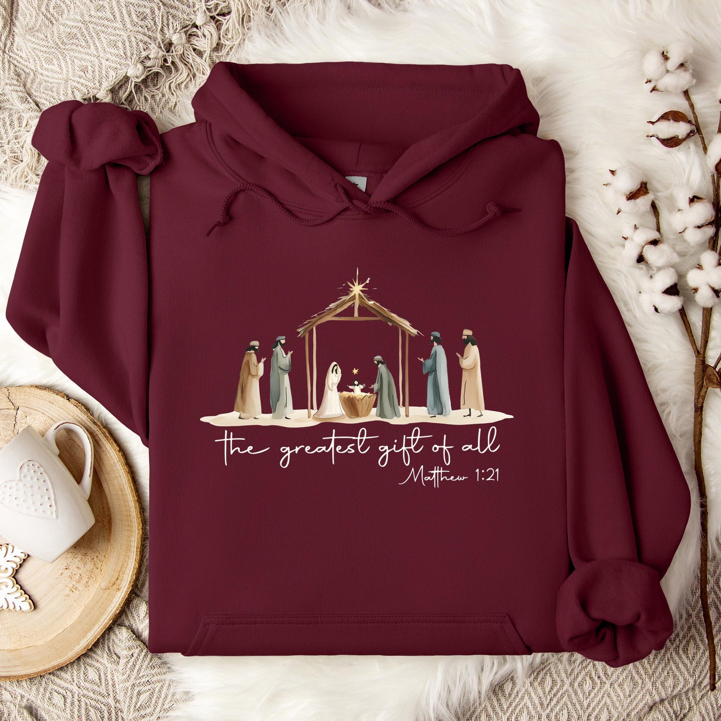 The Greatest Gift Of All Matthew 1.21 04 Hoodie