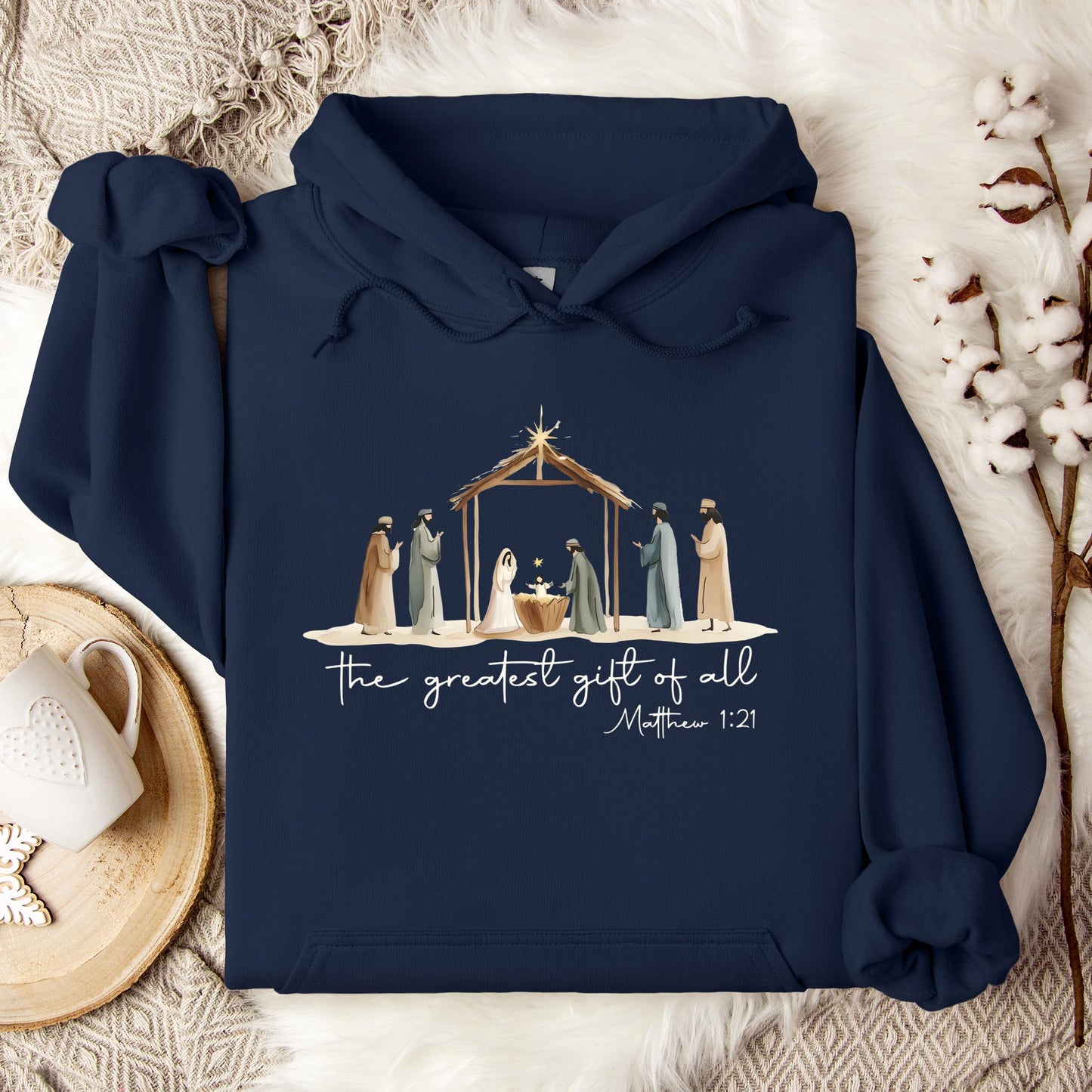 The Greatest Gift Of All Matthew 1.21 04 Hoodie