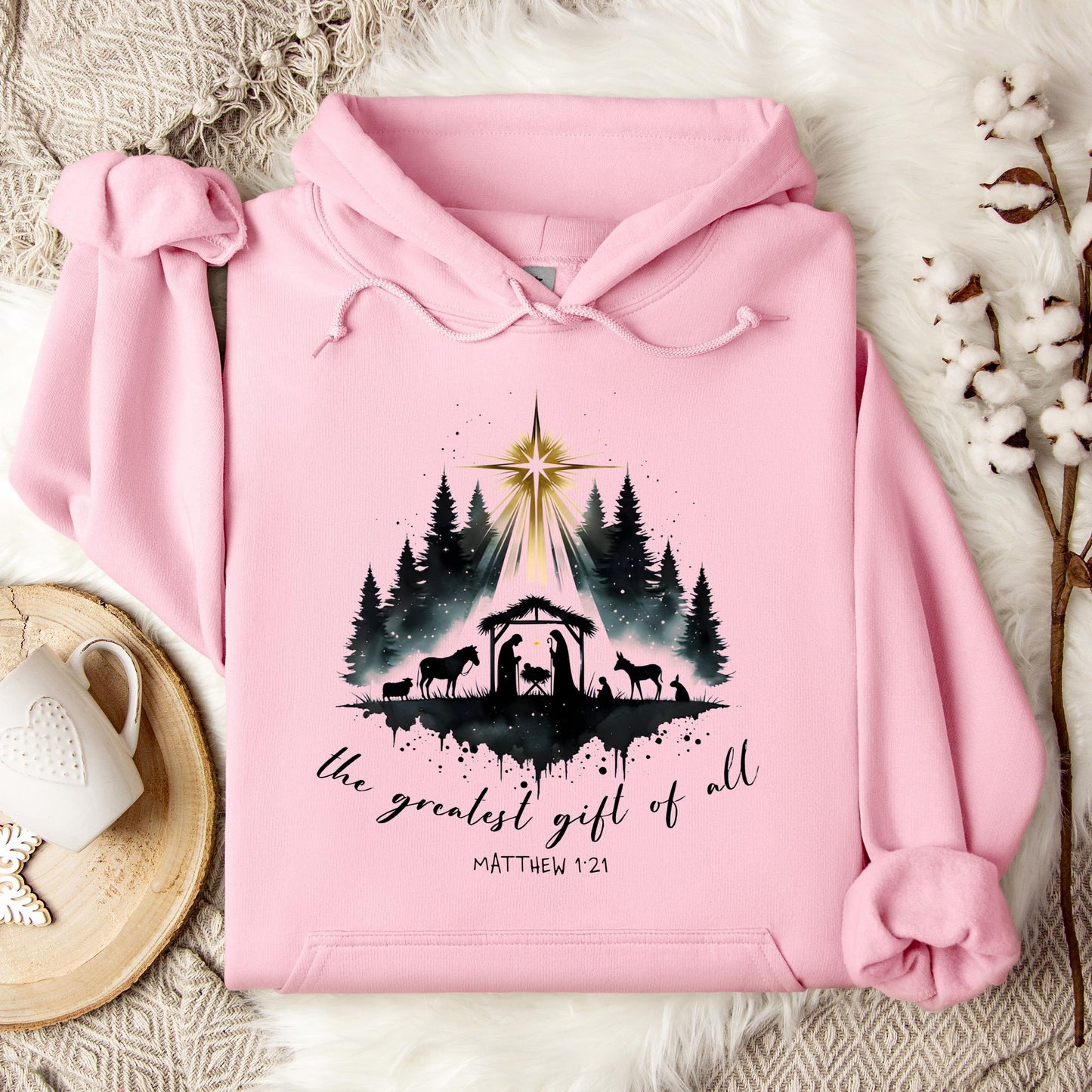 The Greatest Gift Of All Matthew 1.21 05 Hoodie