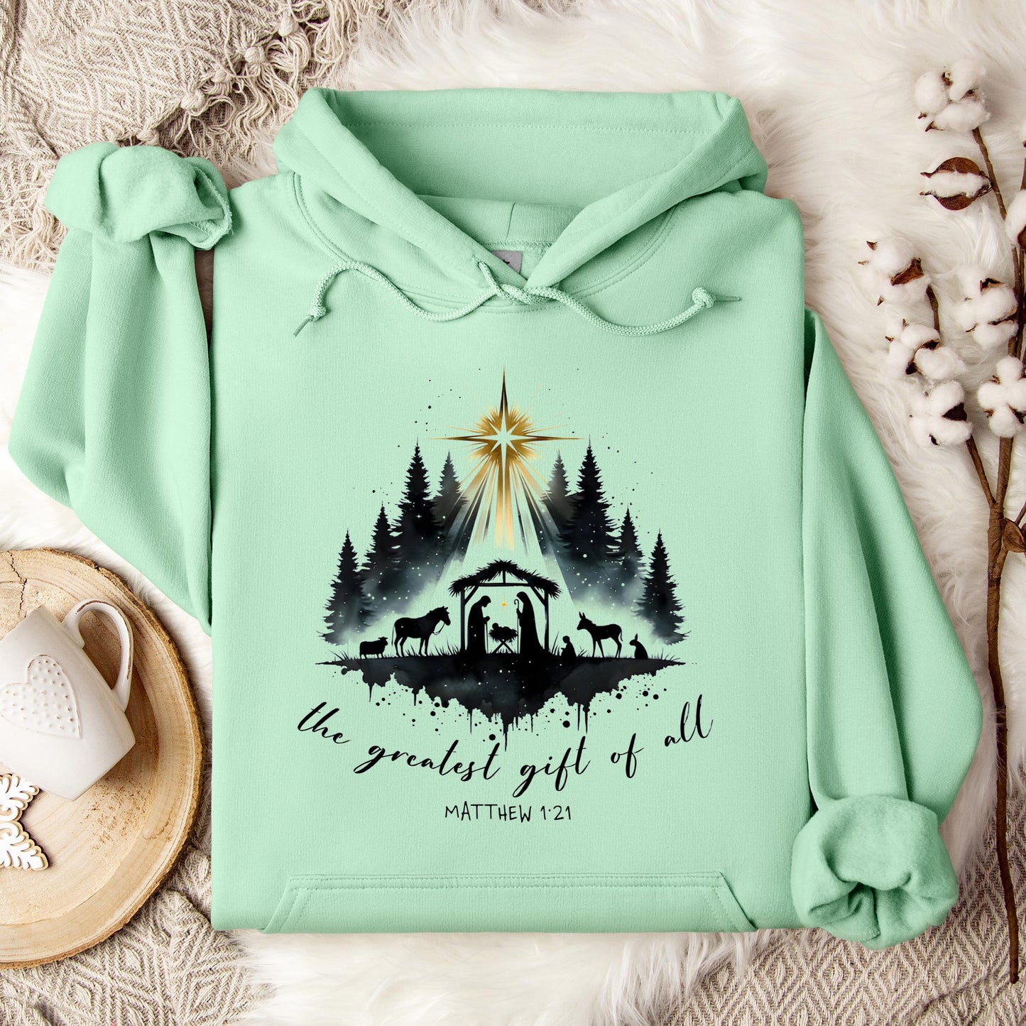 The Greatest Gift Of All Matthew 1.21 05 Hoodie