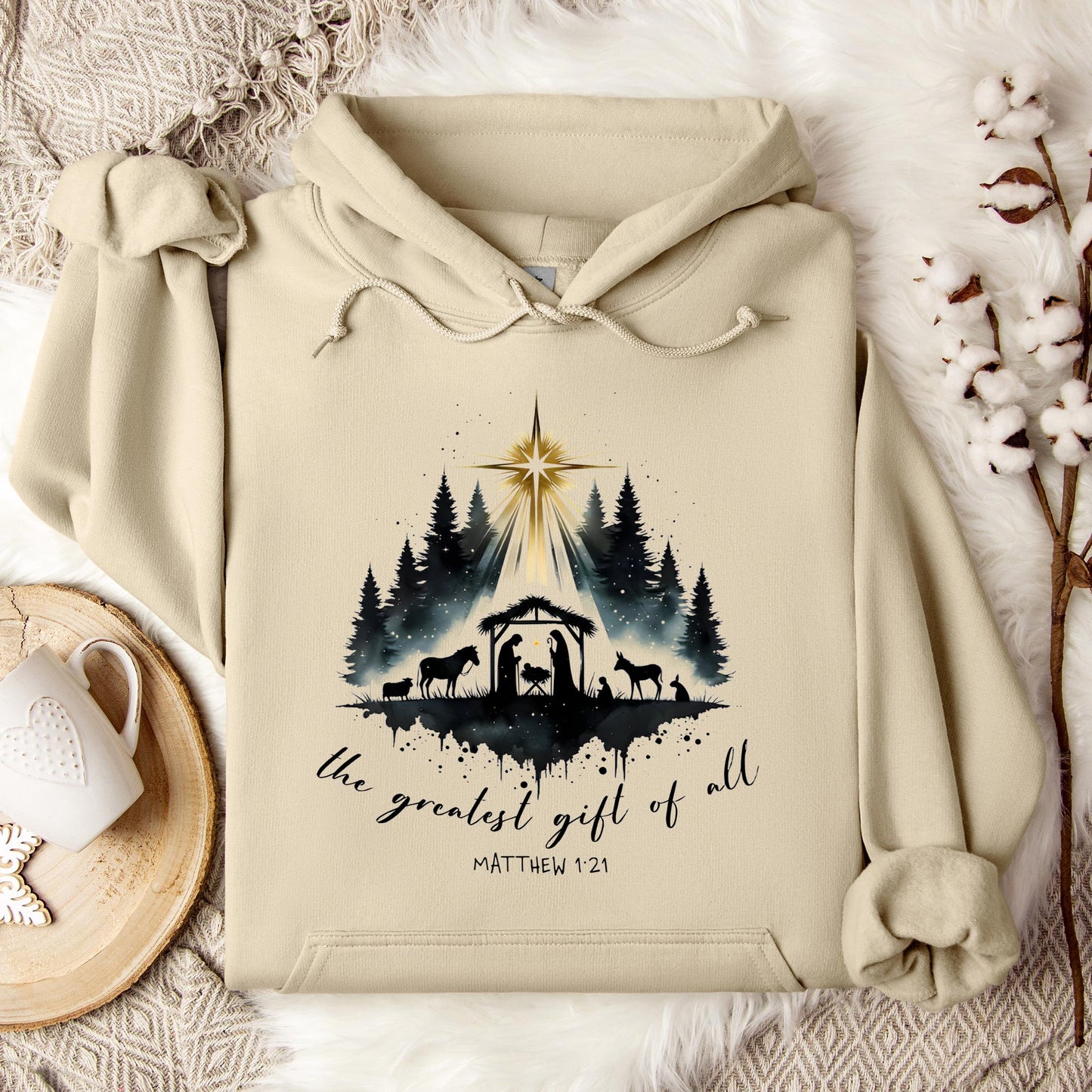 The Greatest Gift Of All Matthew 1.21 05 Hoodie