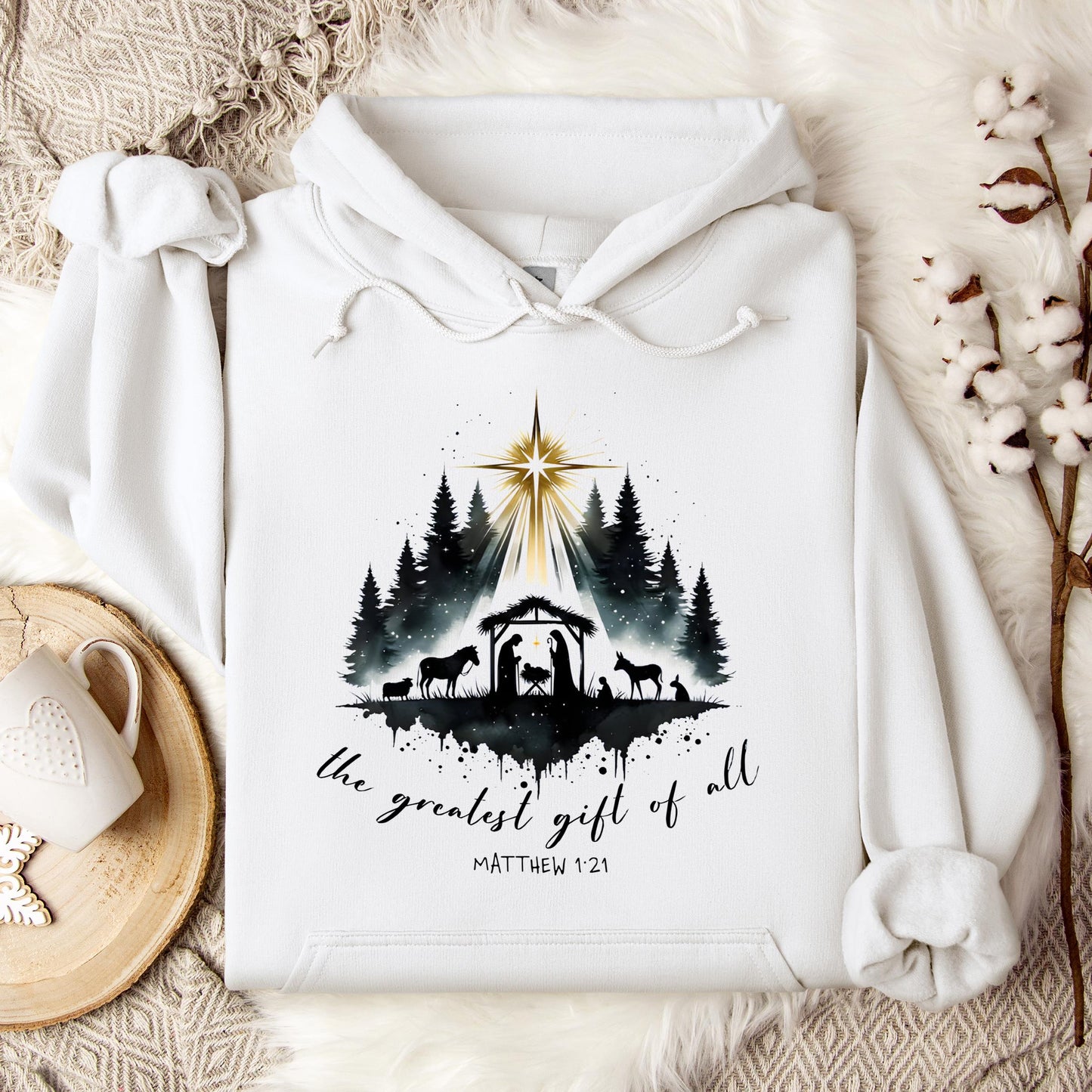 The Greatest Gift Of All Matthew 1.21 05 Hoodie