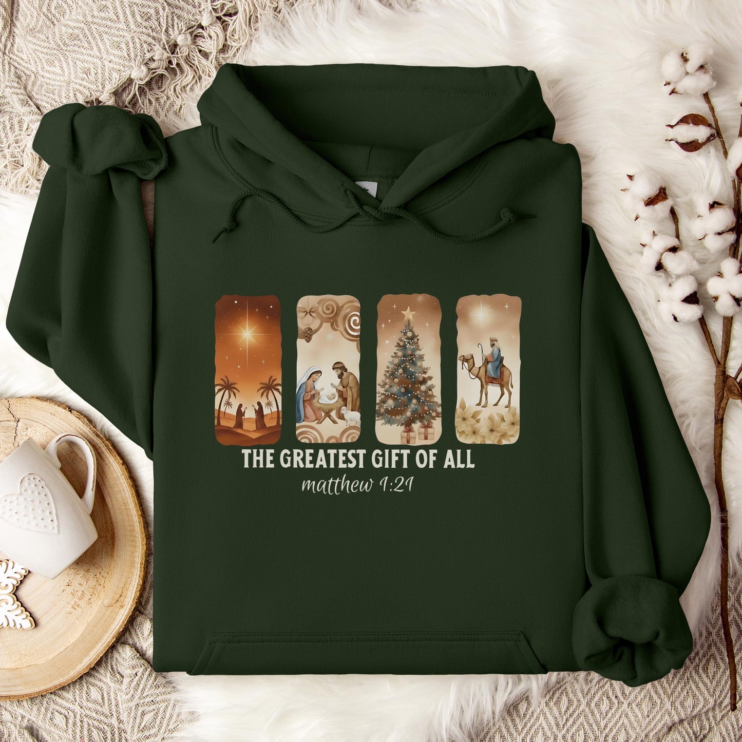 The Greatest Gift Of All Matthew 1.21 06 Hoodie