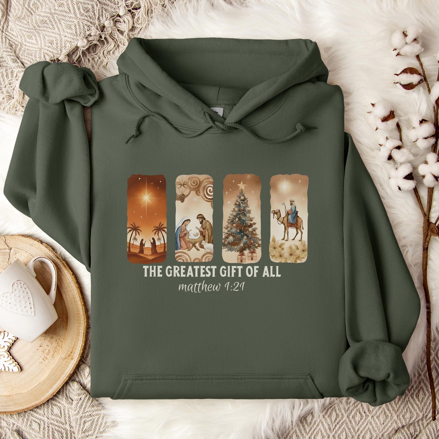 The Greatest Gift Of All Matthew 1.21 06 Hoodie