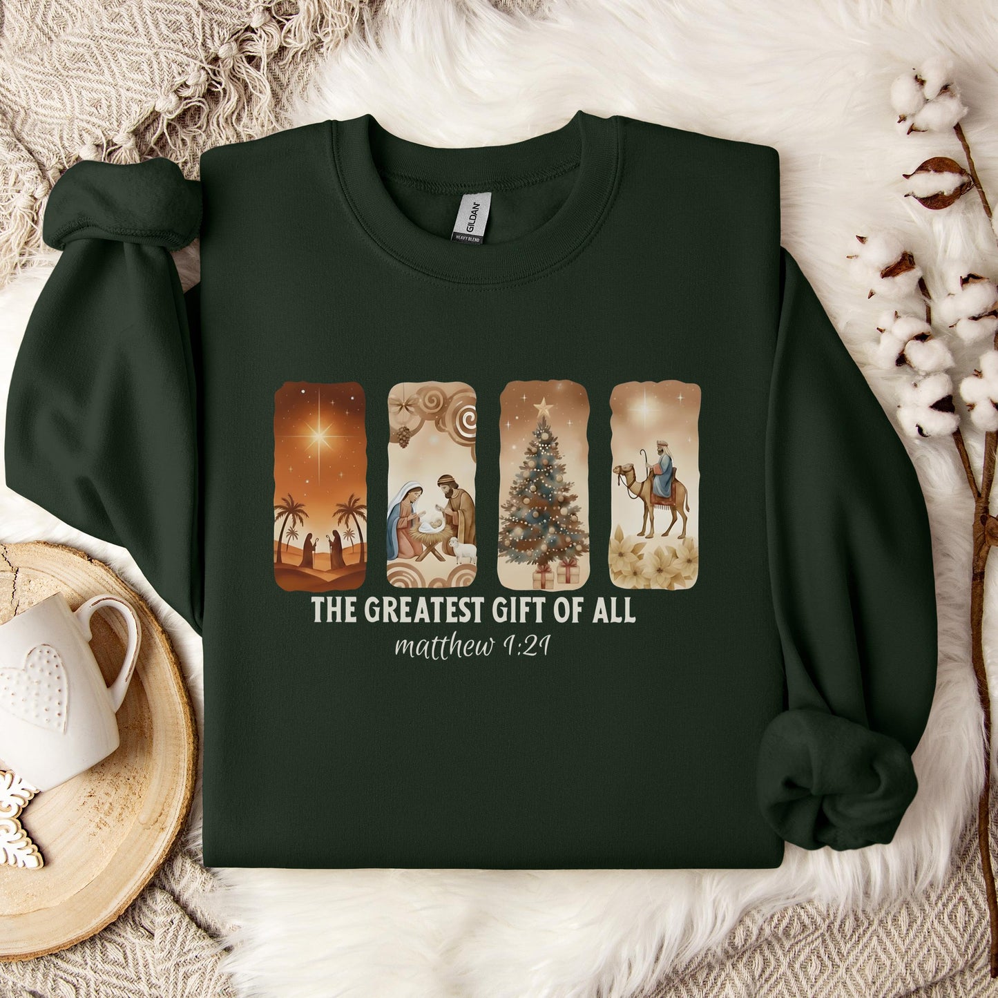 The Greatest Gift Of All Matthew 1.21 06 Sweatshirt