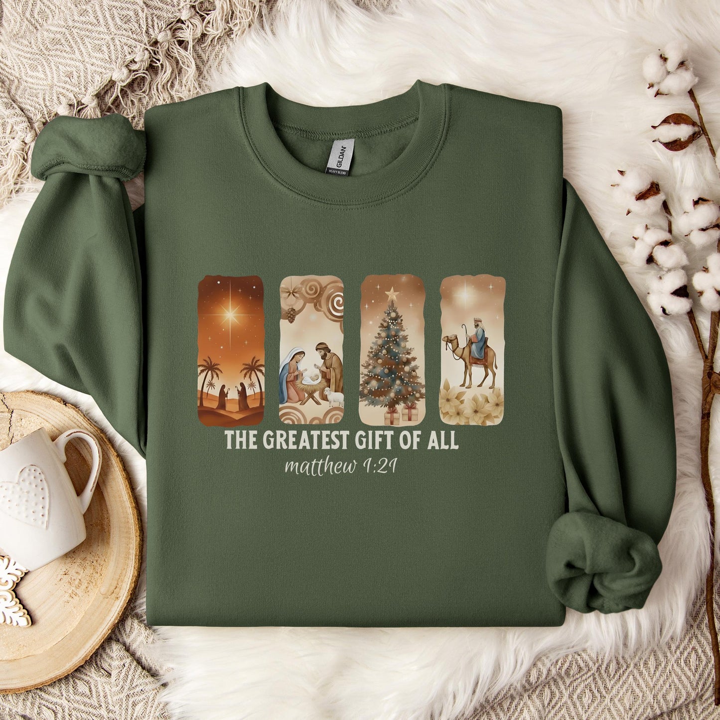 The Greatest Gift Of All Matthew 1.21 06 Sweatshirt