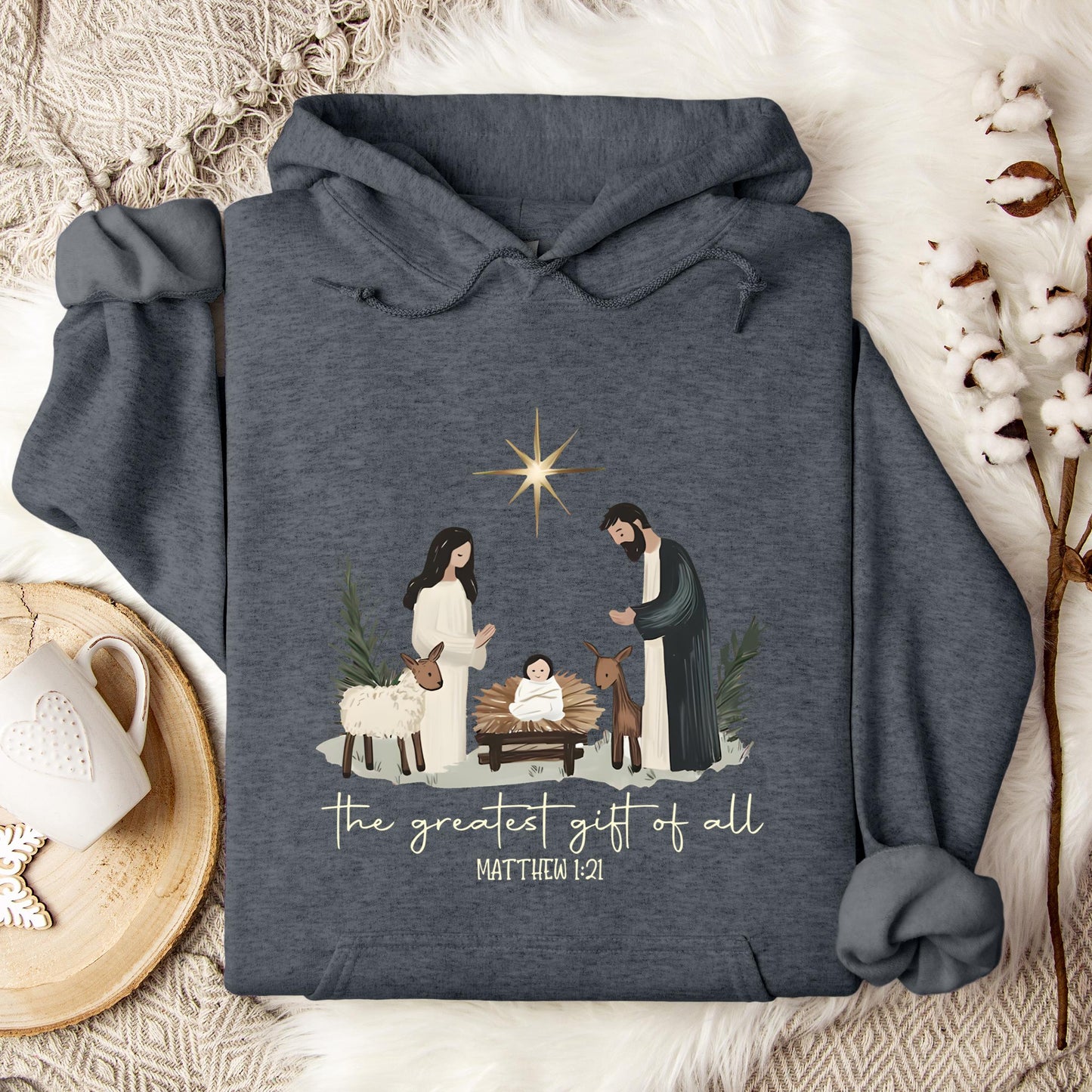 The Greatest Gift Of All Matthew 1.21 Hoodie