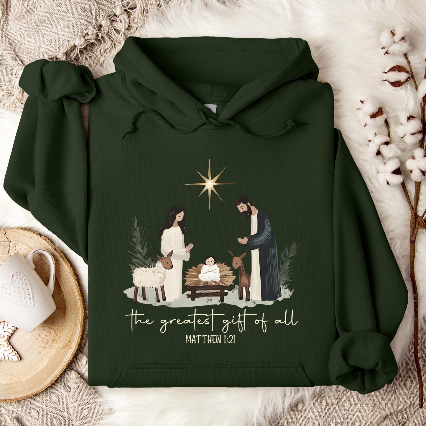 The Greatest Gift Of All Matthew 1.21 Hoodie
