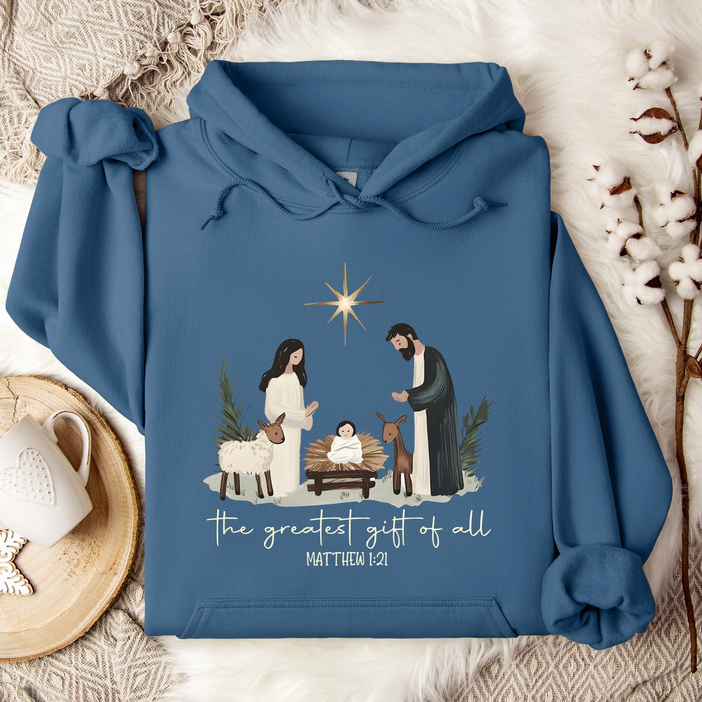 The Greatest Gift Of All Matthew 1.21 Hoodie