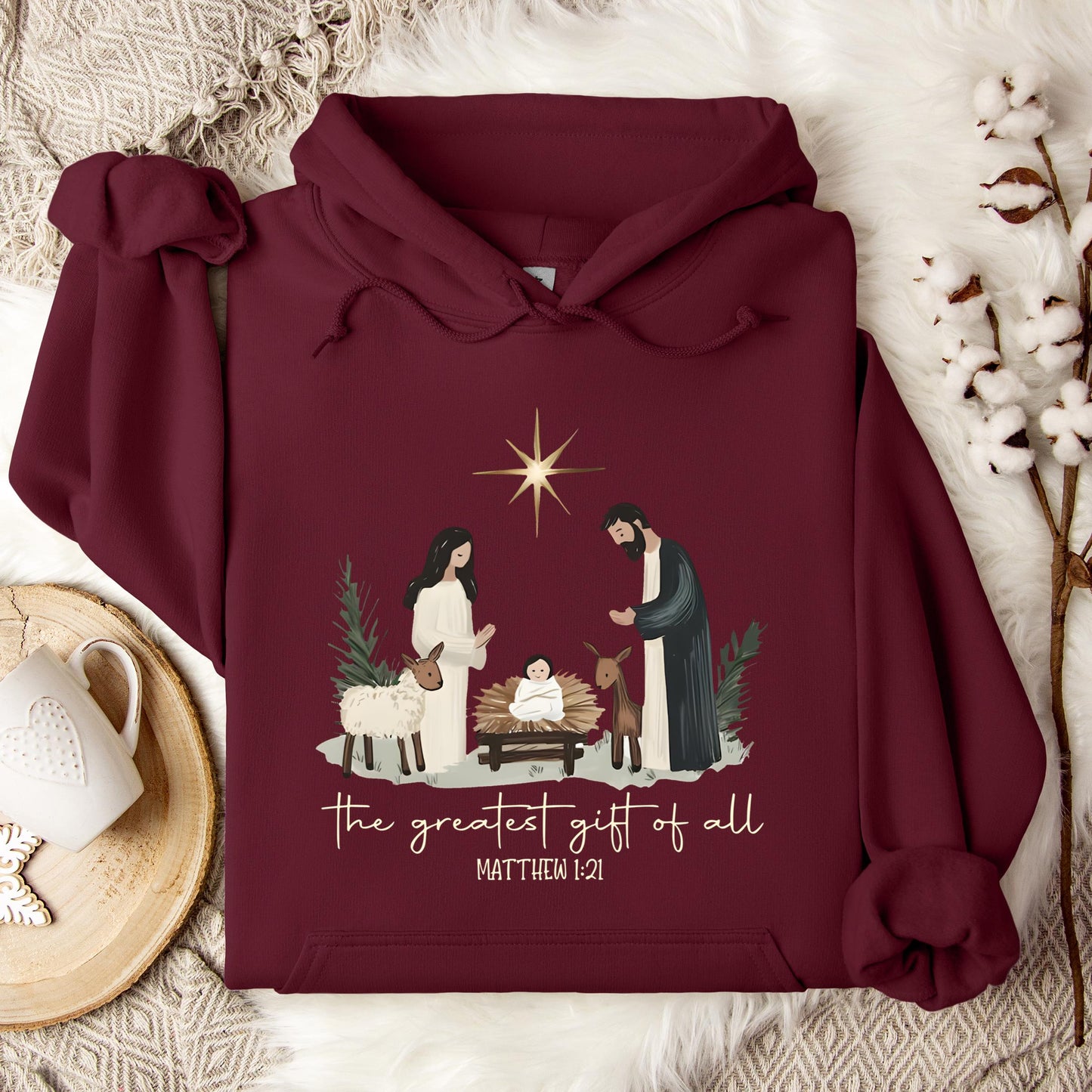 The Greatest Gift Of All Matthew 1.21 Hoodie