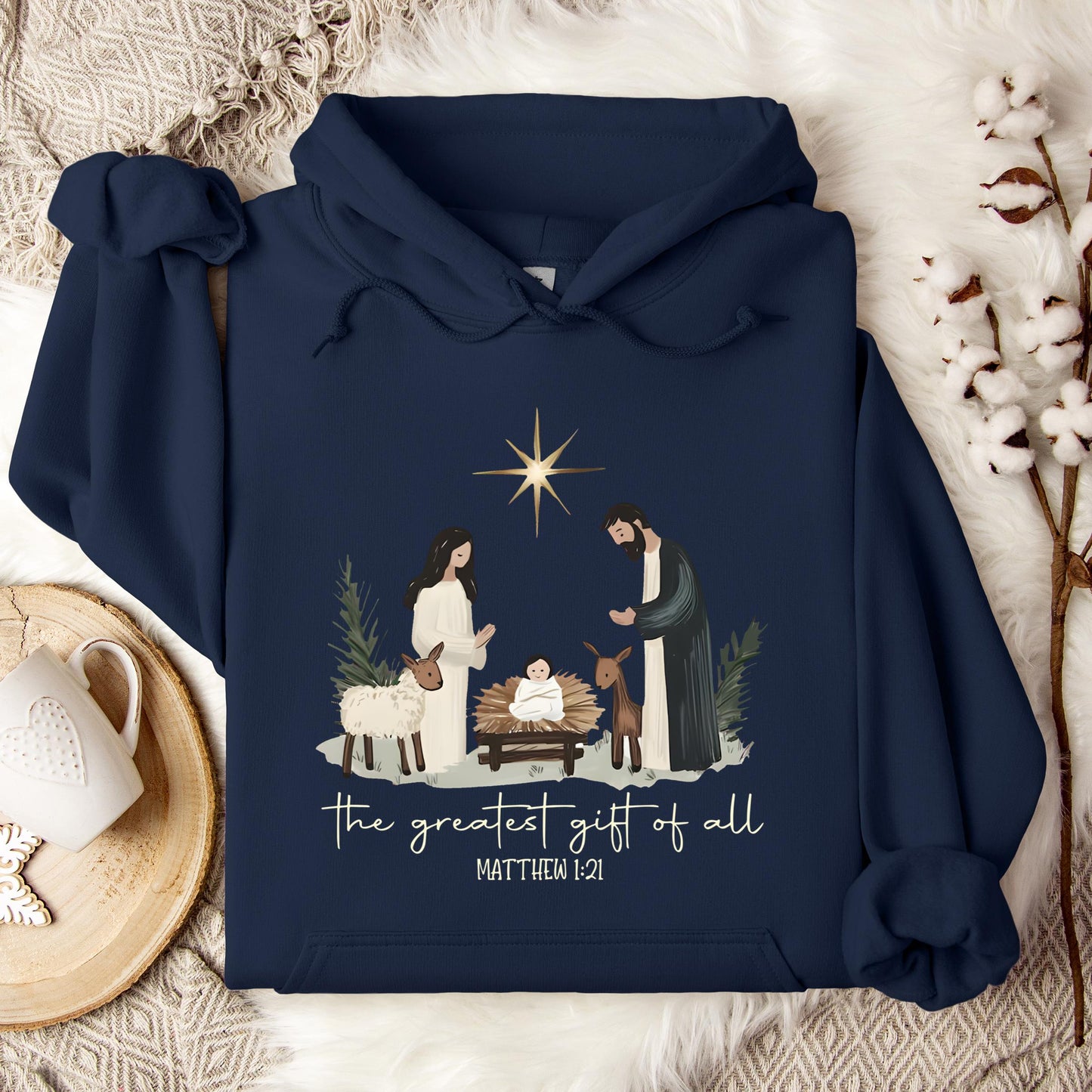 The Greatest Gift Of All Matthew 1.21 Hoodie