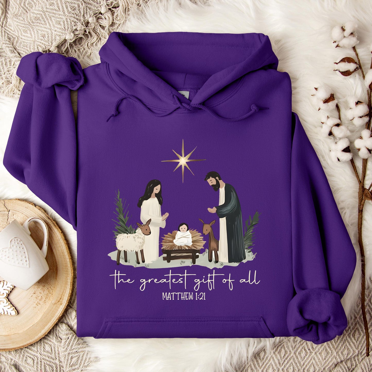 The Greatest Gift Of All Matthew 1.21 Hoodie