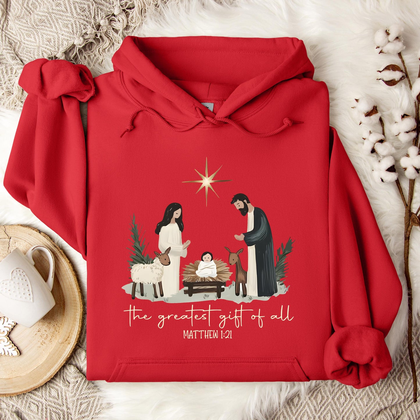 The Greatest Gift Of All Matthew 1.21 Hoodie