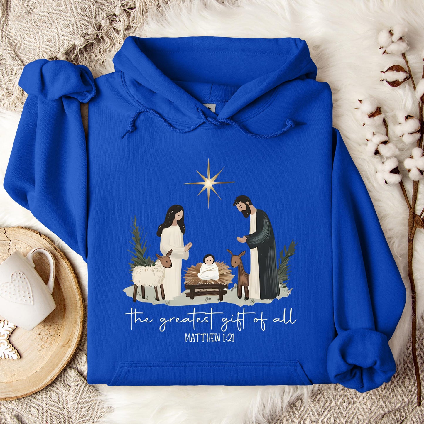 The Greatest Gift Of All Matthew 1.21 Hoodie