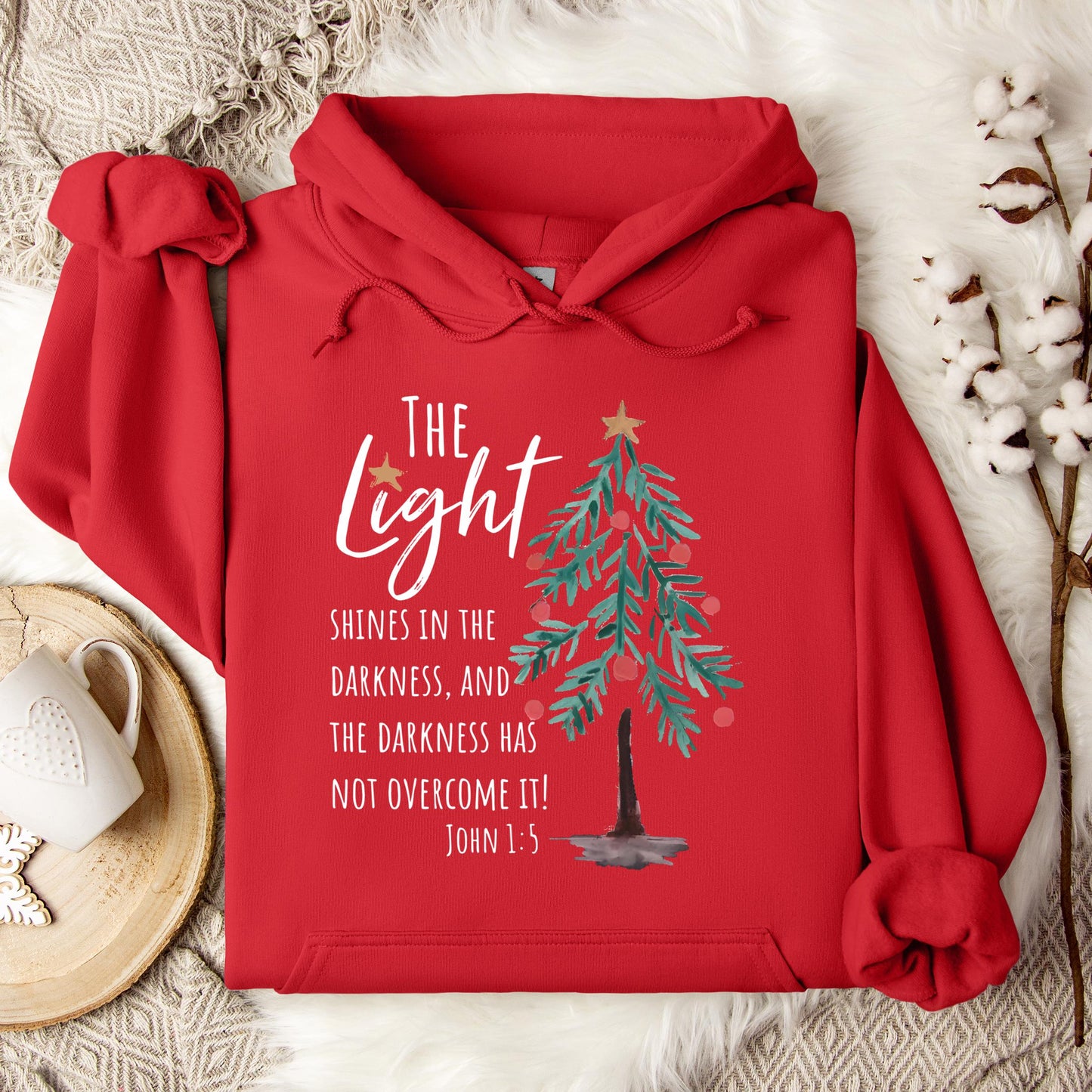 The Light Shines In The Darkness And The Darkness Will Not Overcome It John 1.5 01 Hoodie