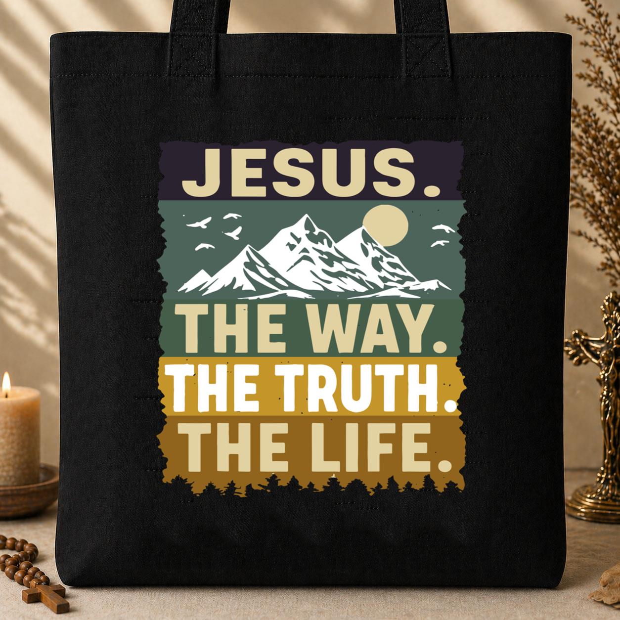 The Way The Truth The Life Jesus 02 Tote Bag