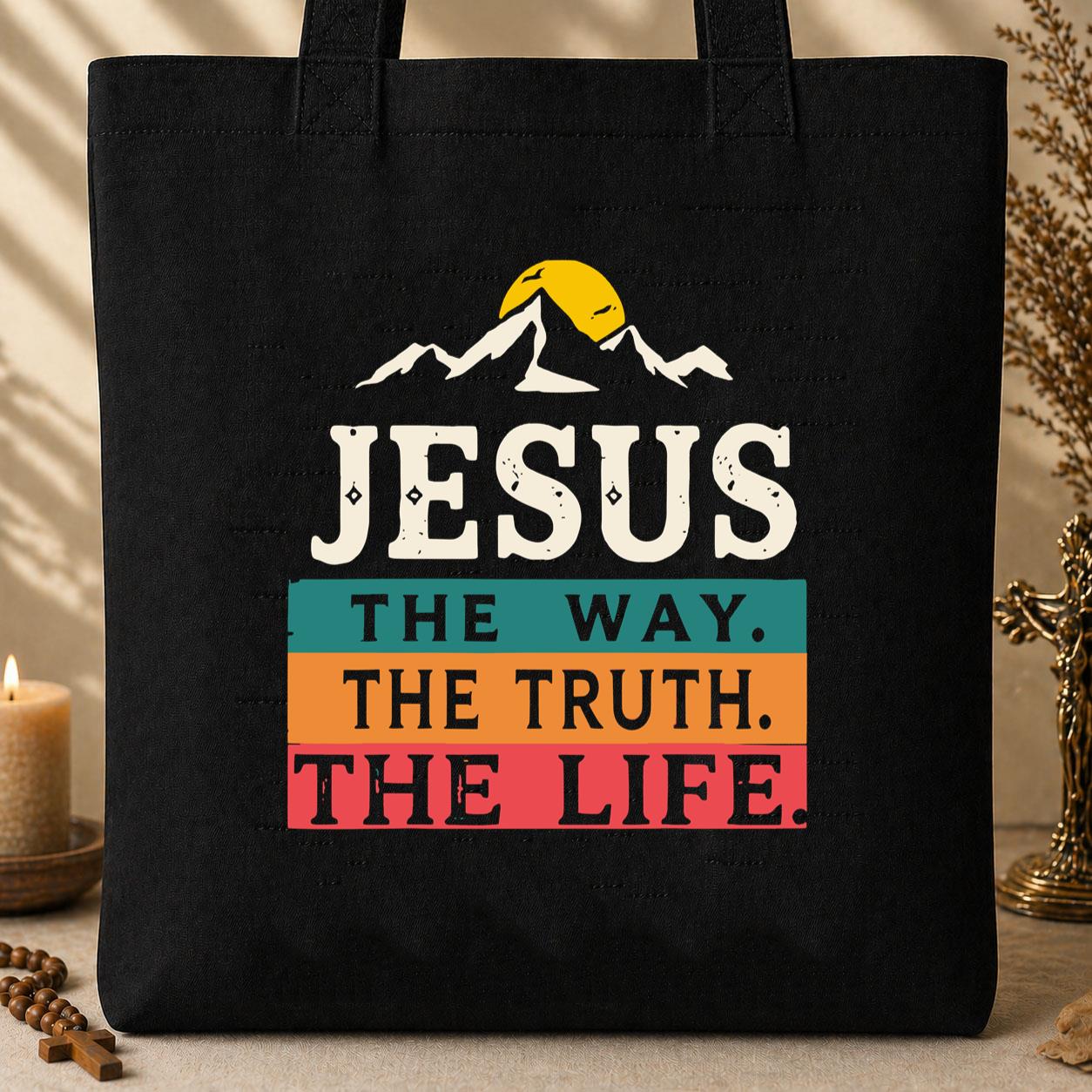 The Way The Truth The Life Jesus 03 Tote Bag