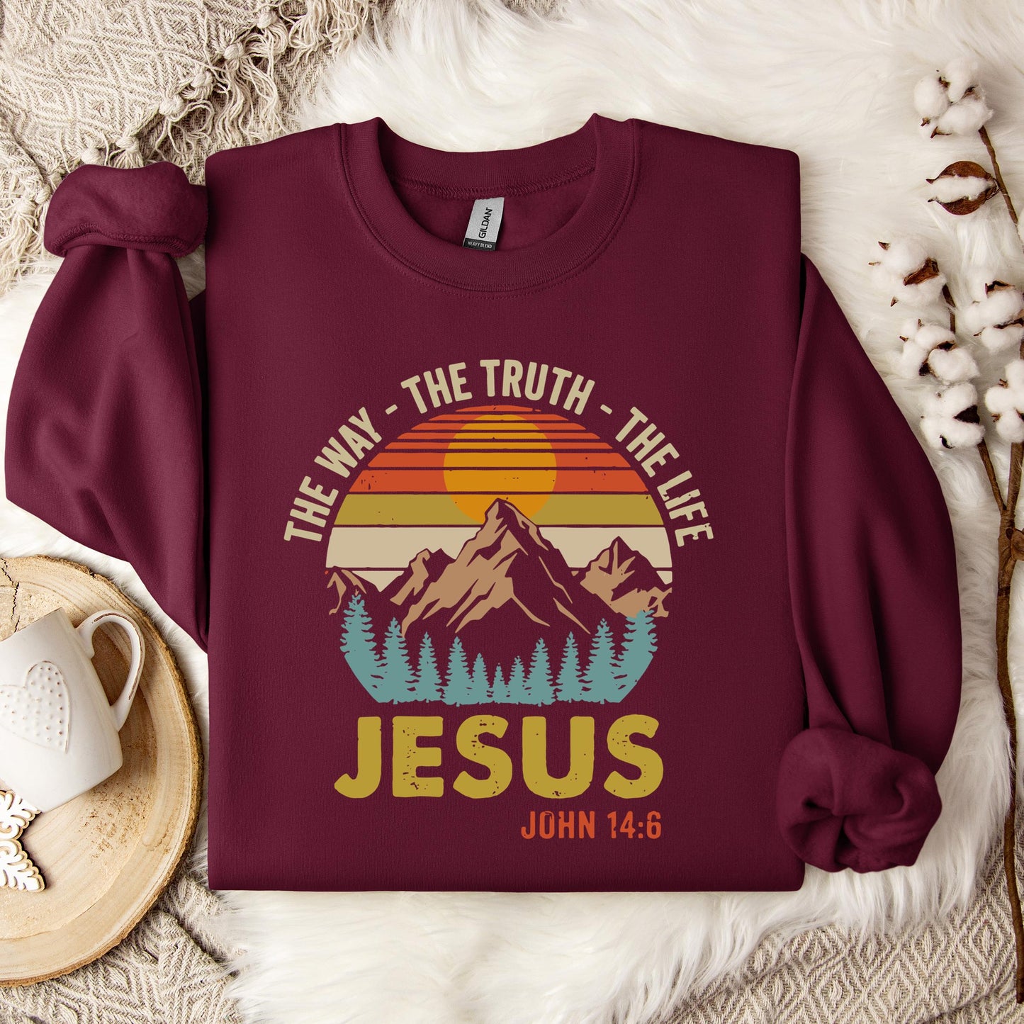 The Way The Truth The Life Jesus John 14.6 Sweatshirt
