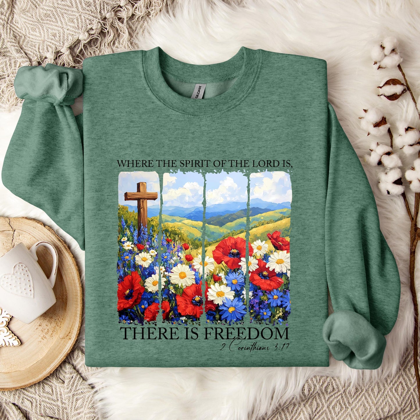 There Is Freedom 2 Corinthians 3.17 Sweatshirt
