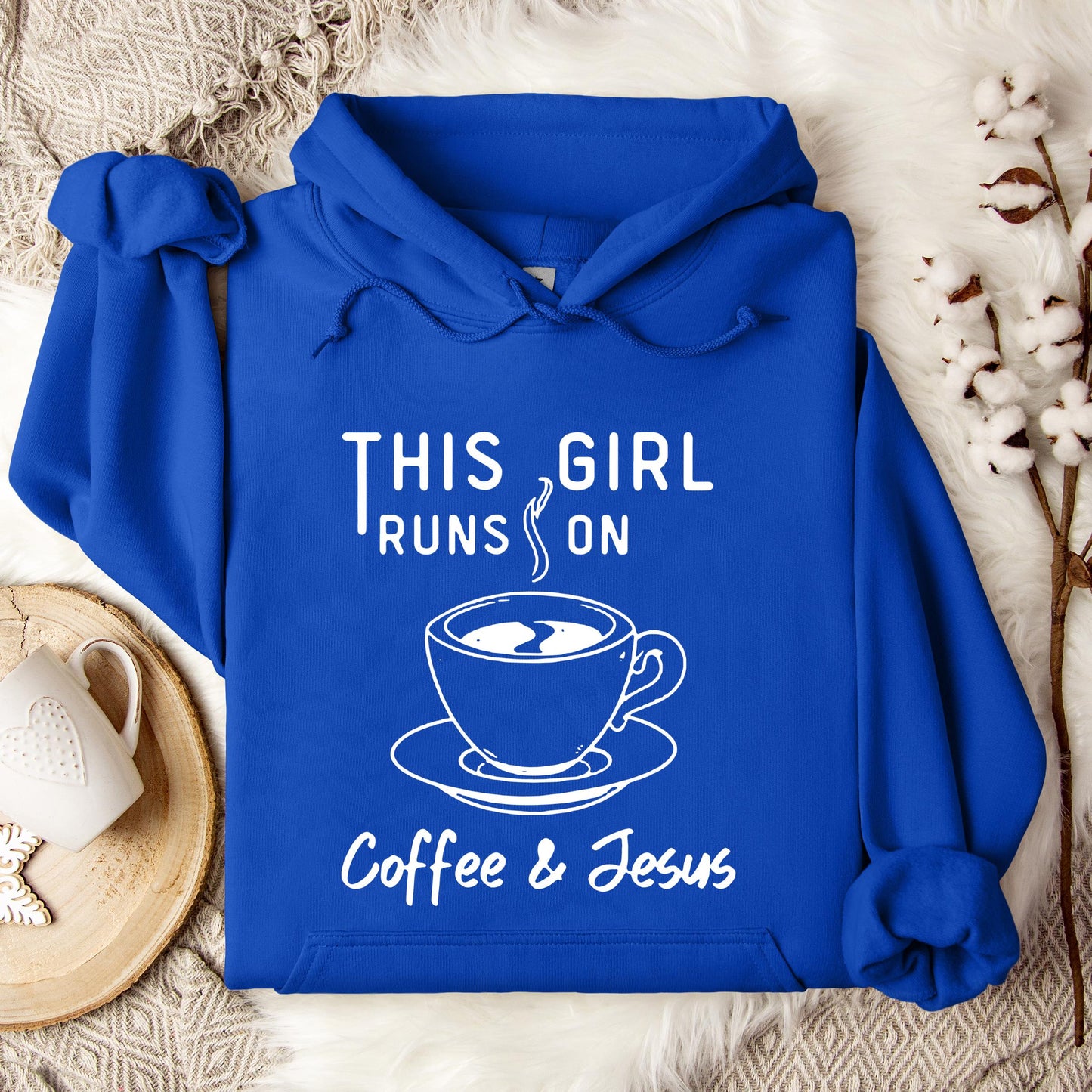 This Girl Runs On Coffee & Jesus Hoodie