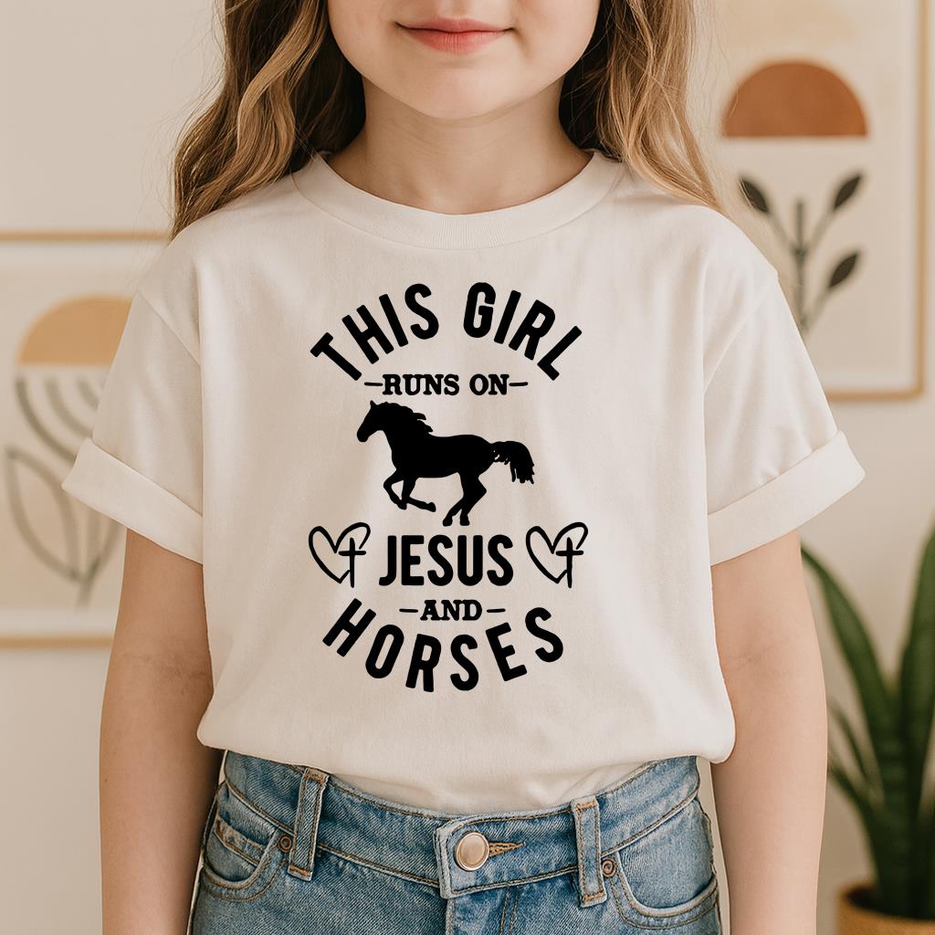 This Girl Runs On Jesus And Horses
