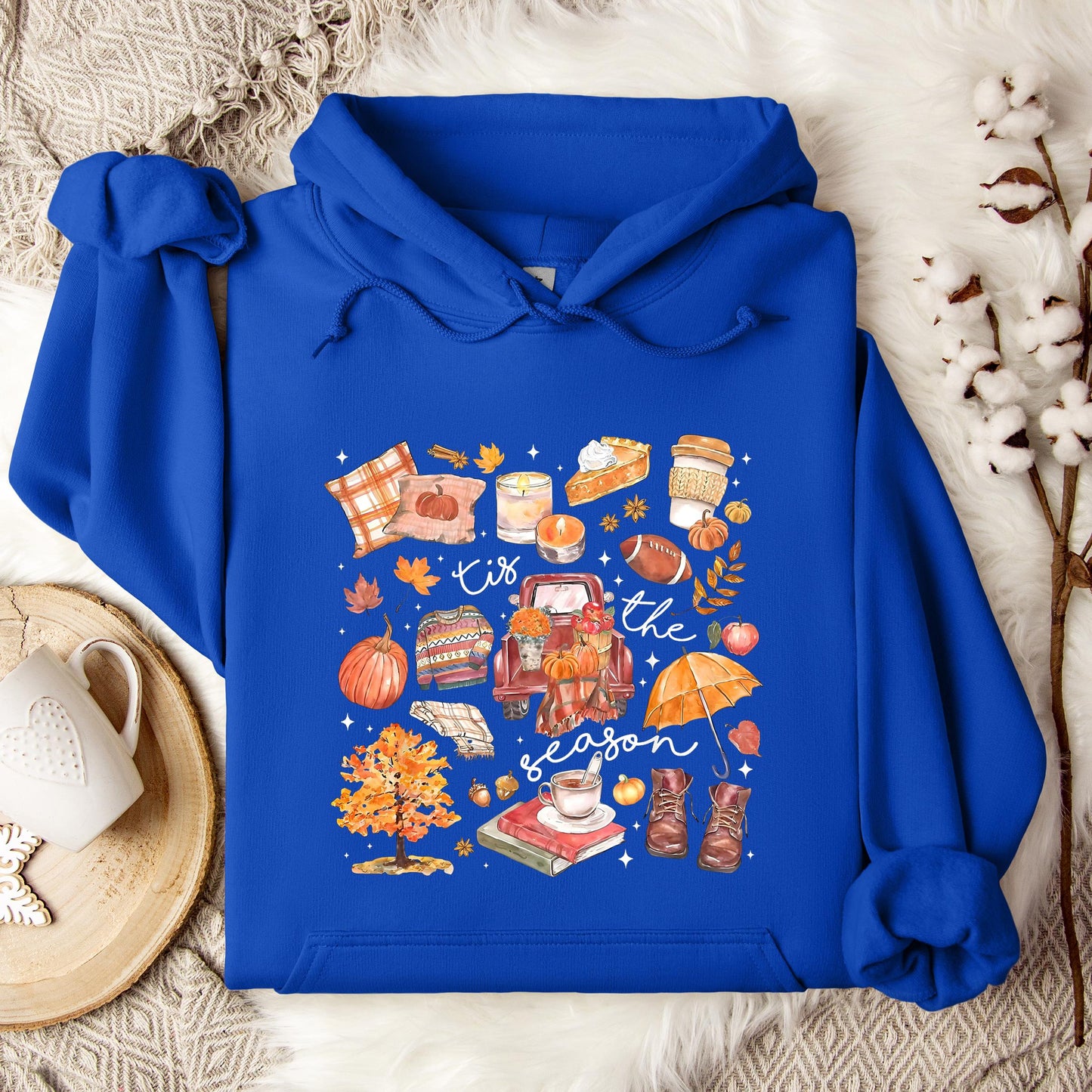 Tis The Season Pumpkin Autumn Fall Hoodie