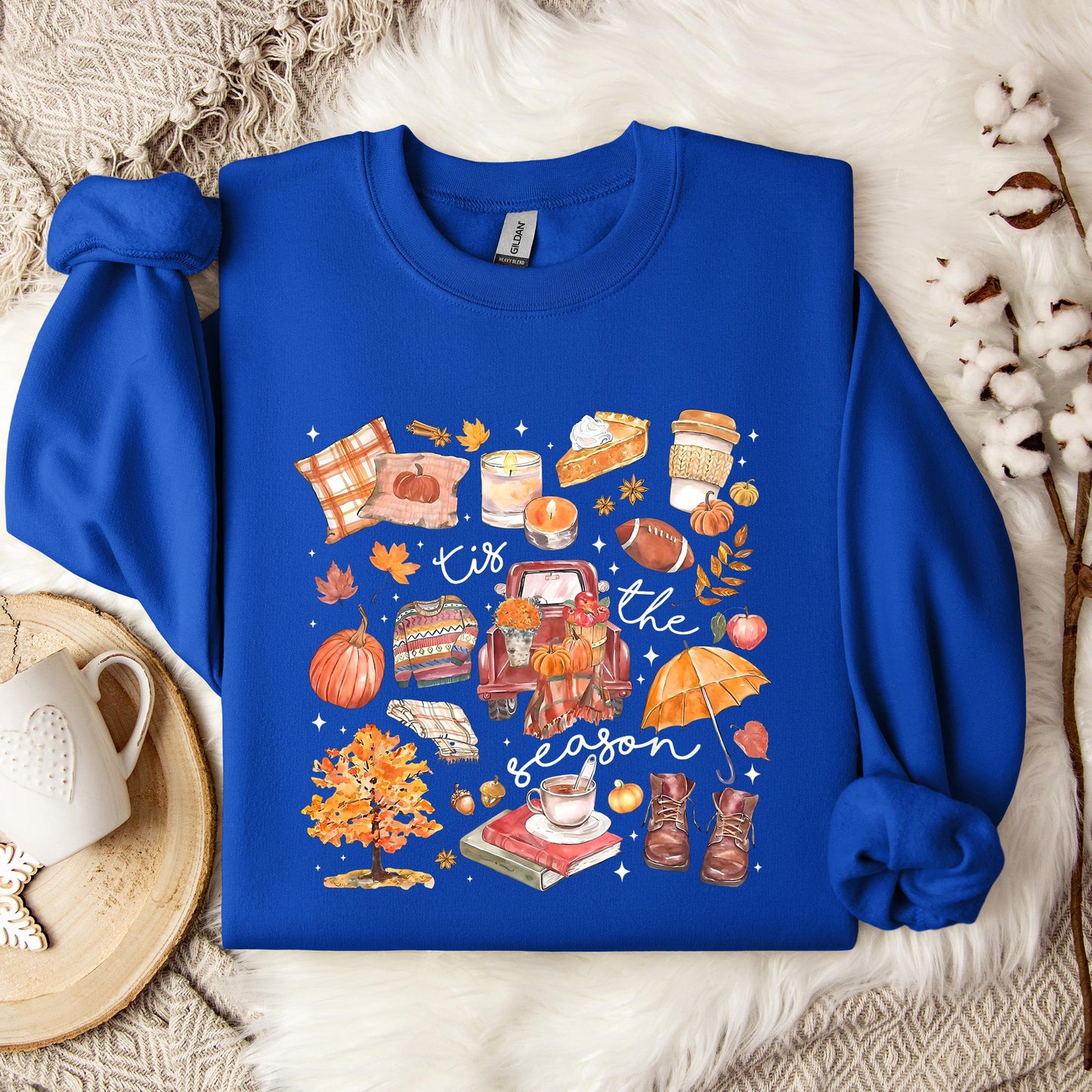 Tis The Season Pumpkin Autumn Fall Sweatshirt
