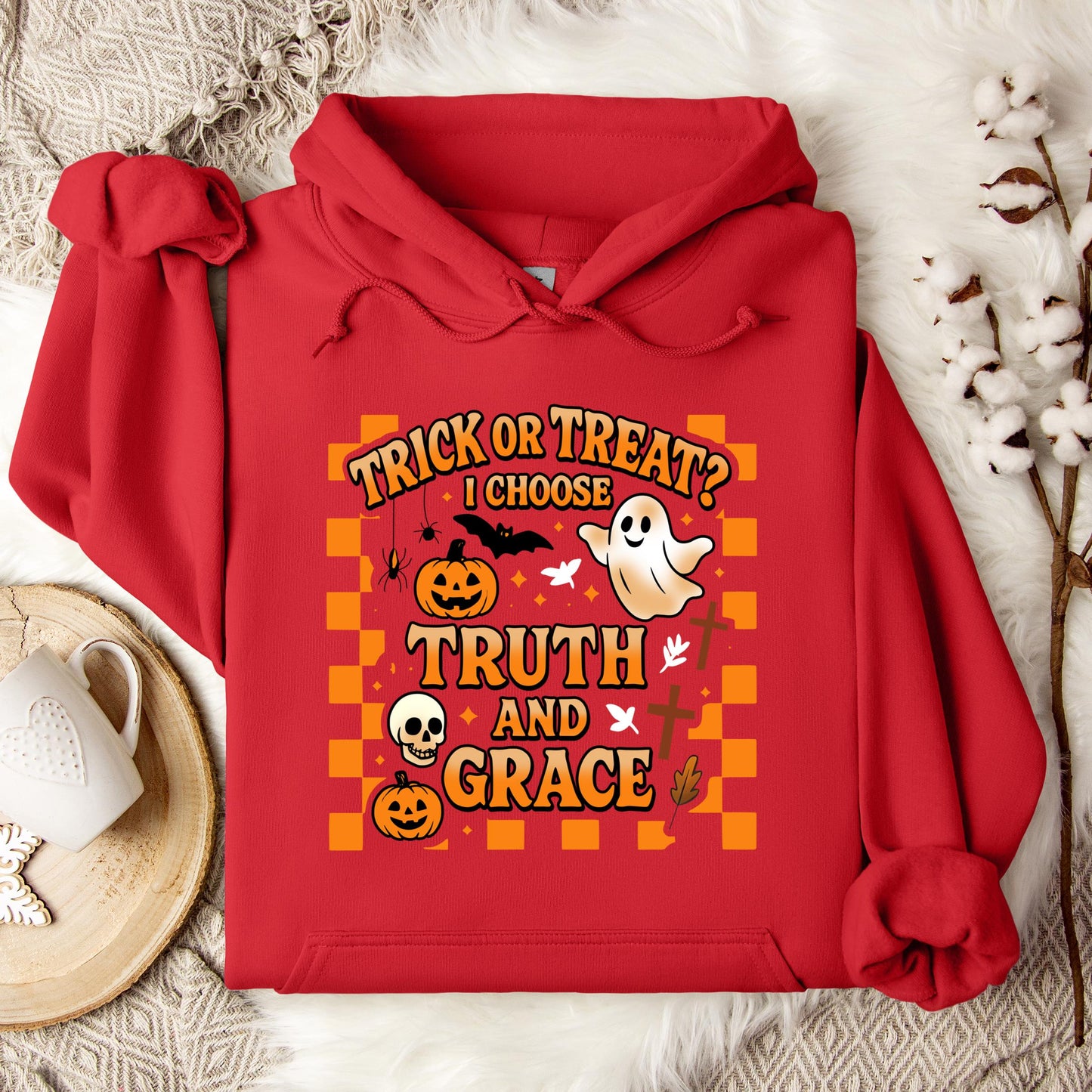 Trick Or Treat I Choose Truth And Grace Hoodie