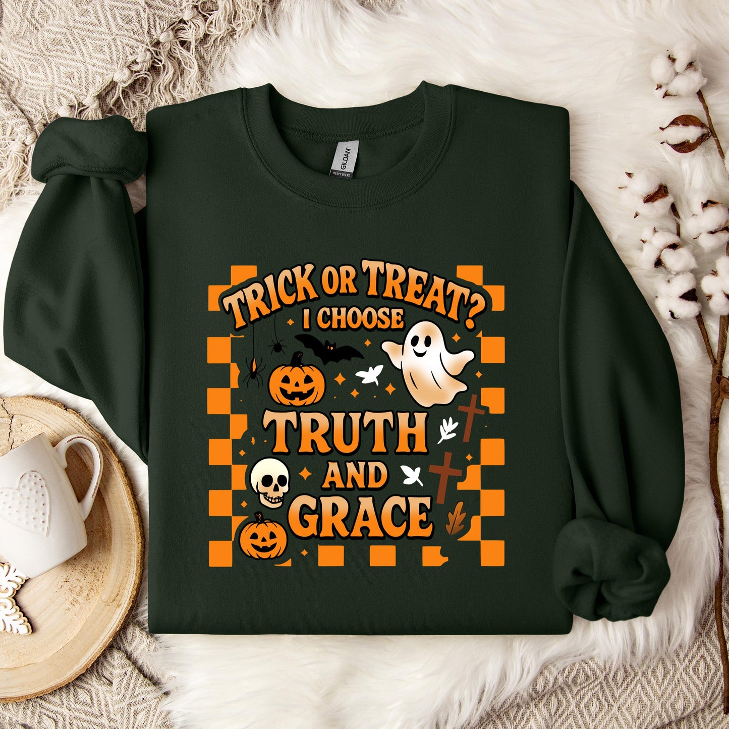 Trick Or Treat I Choose Truth And Grace Sweatshirt