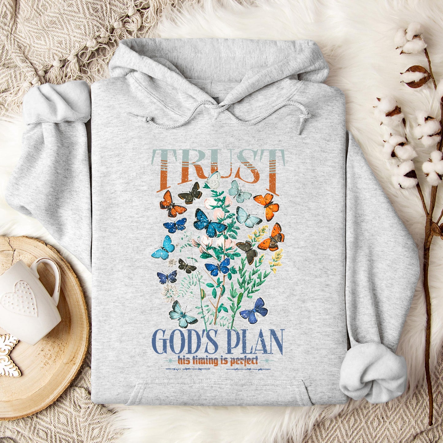 Trust God's Plane His Timing Is Perfect Hoodie