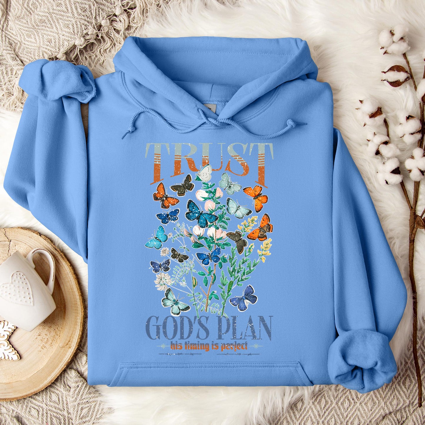Trust God's Plane His Timing Is Perfect Hoodie