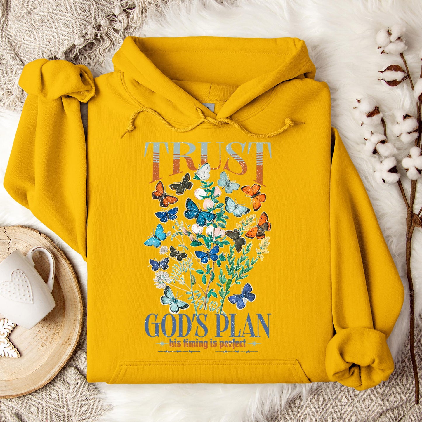 Trust God's Plane His Timing Is Perfect Hoodie