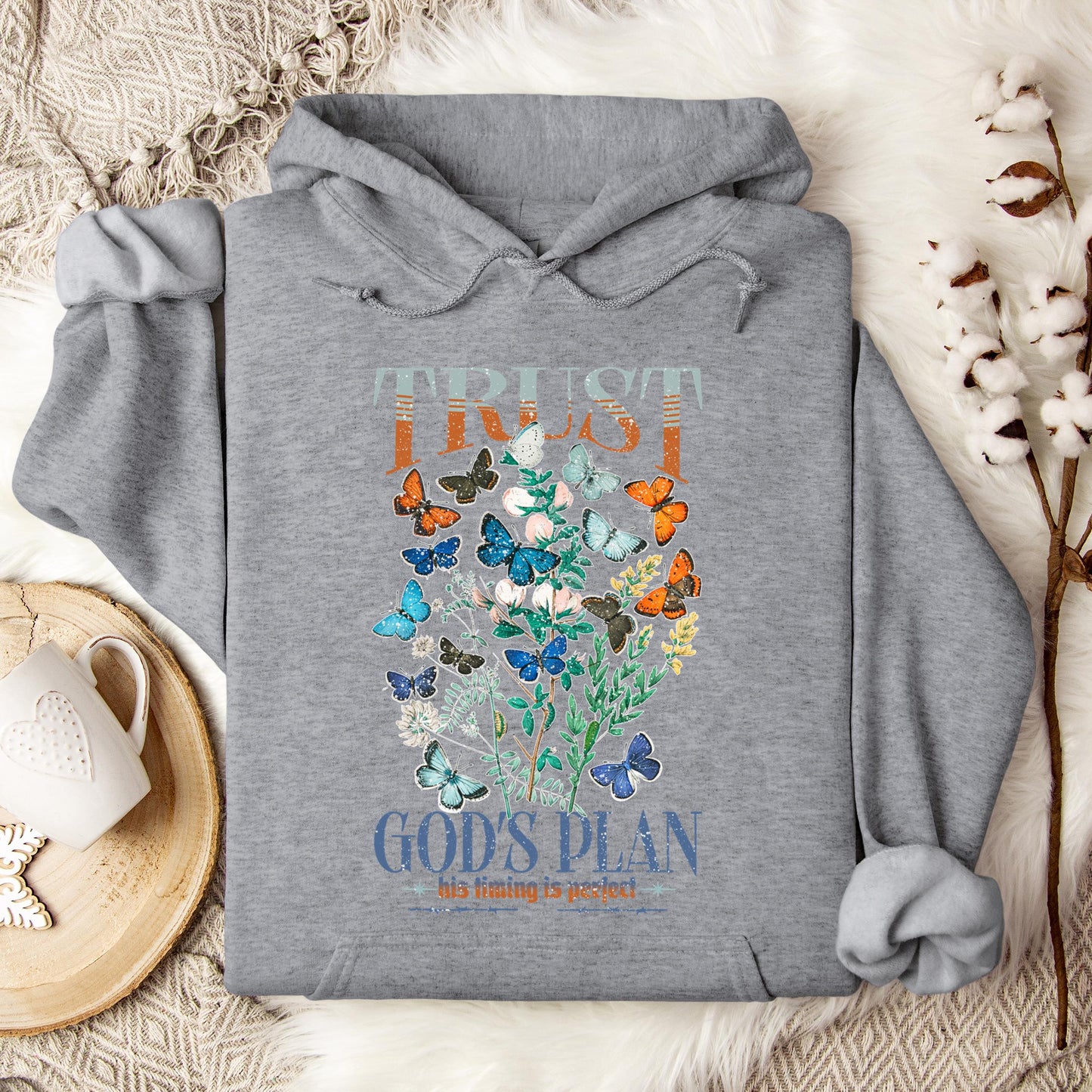 Trust God's Plane His Timing Is Perfect Hoodie