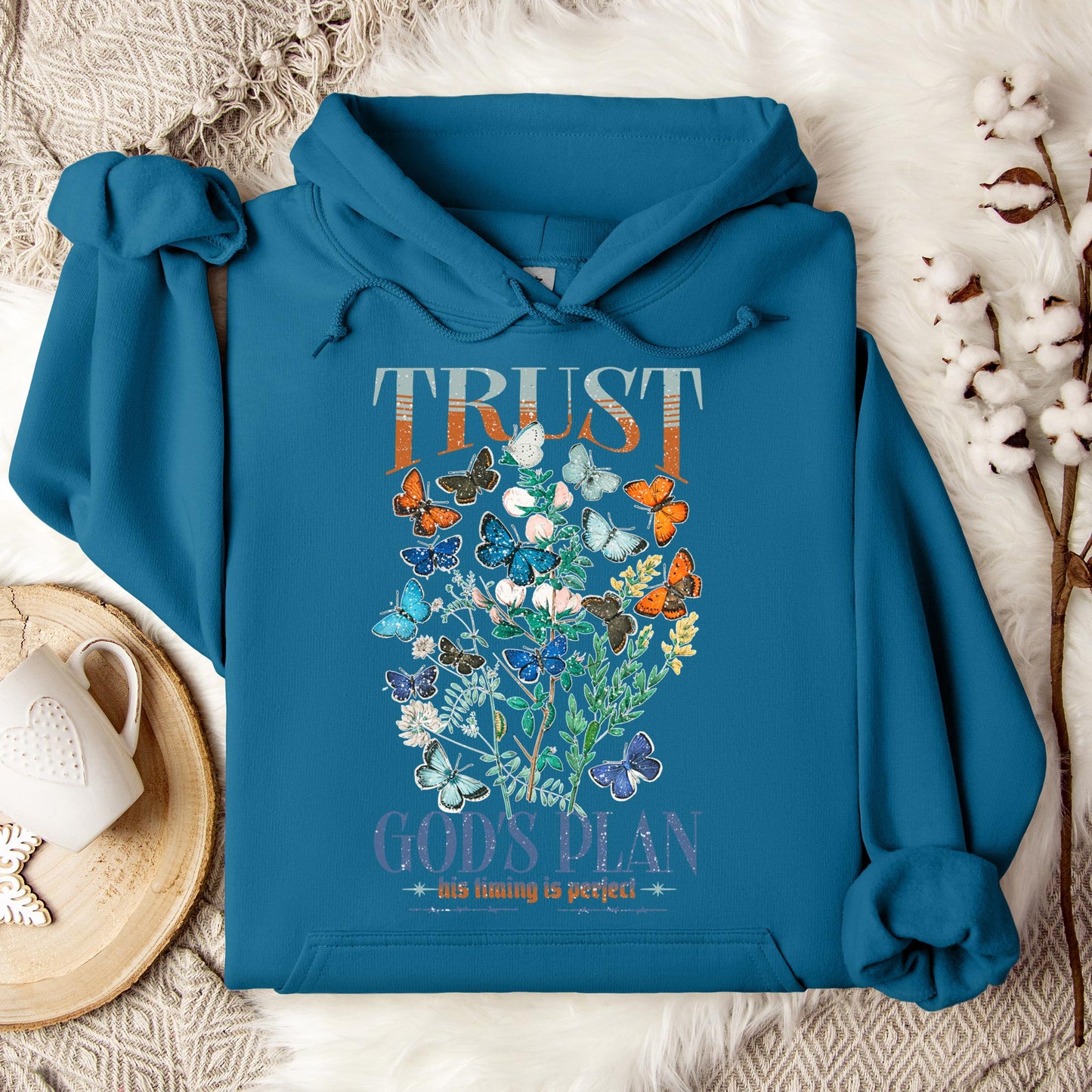 Trust God's Plane His Timing Is Perfect Hoodie