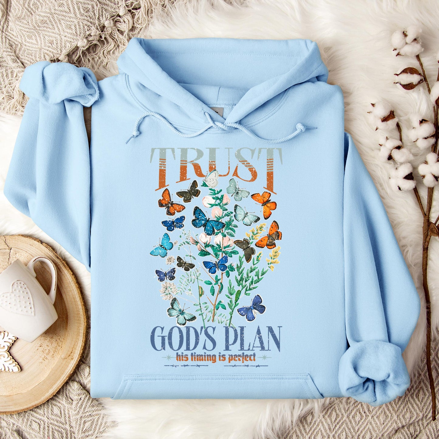 Trust God's Plane His Timing Is Perfect Hoodie