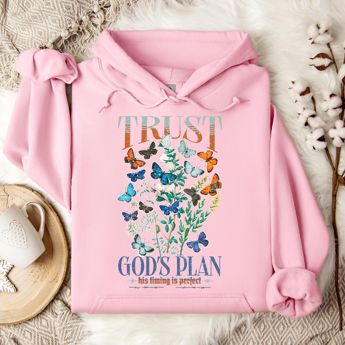 Trust God's Plane His Timing Is Perfect Hoodie