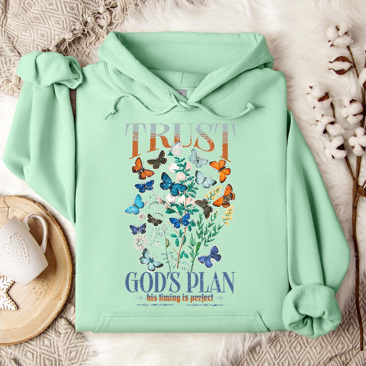 Trust God's Plane His Timing Is Perfect Hoodie
