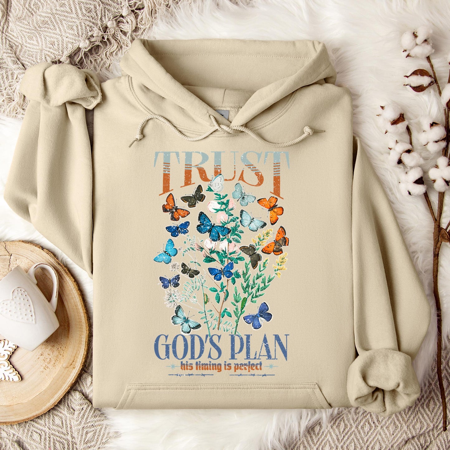 Trust God's Plane His Timing Is Perfect Hoodie