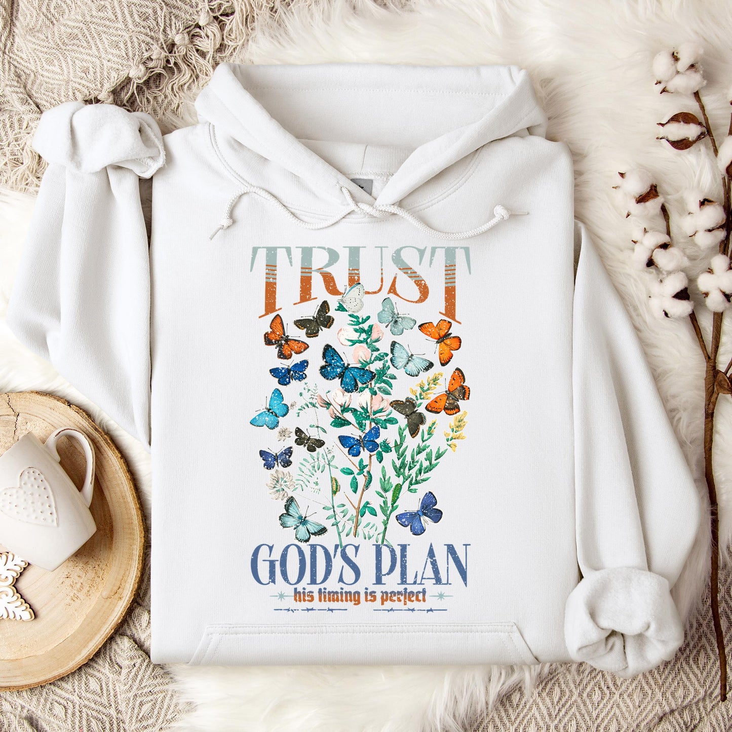 Trust God's Plane His Timing Is Perfect Hoodie