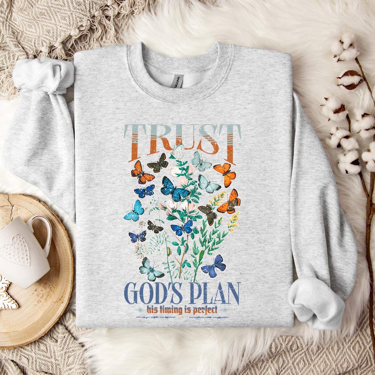 Trust God's Plane His Timing Is Perfect Sweatshirt
