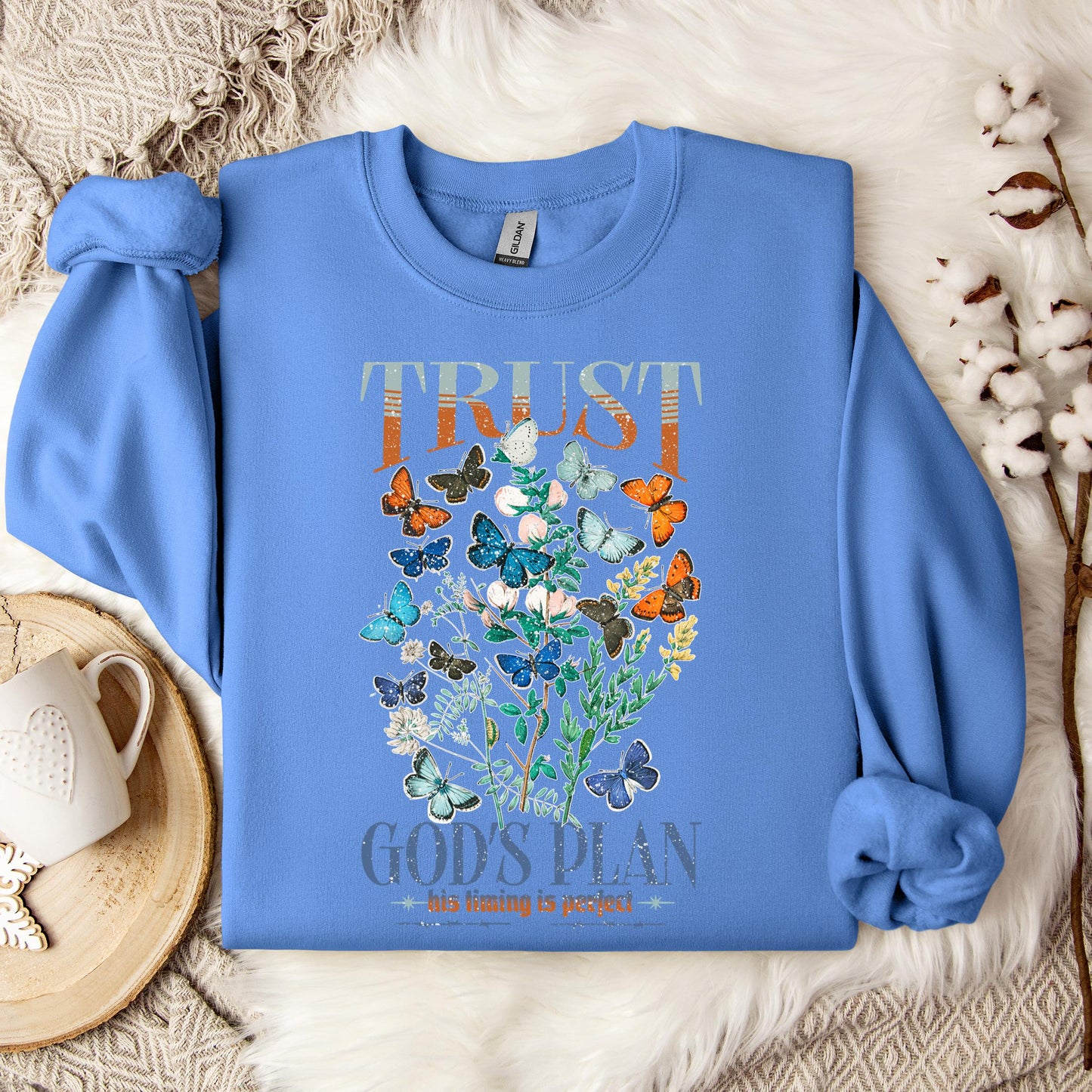 Trust God's Plane His Timing Is Perfect Sweatshirt